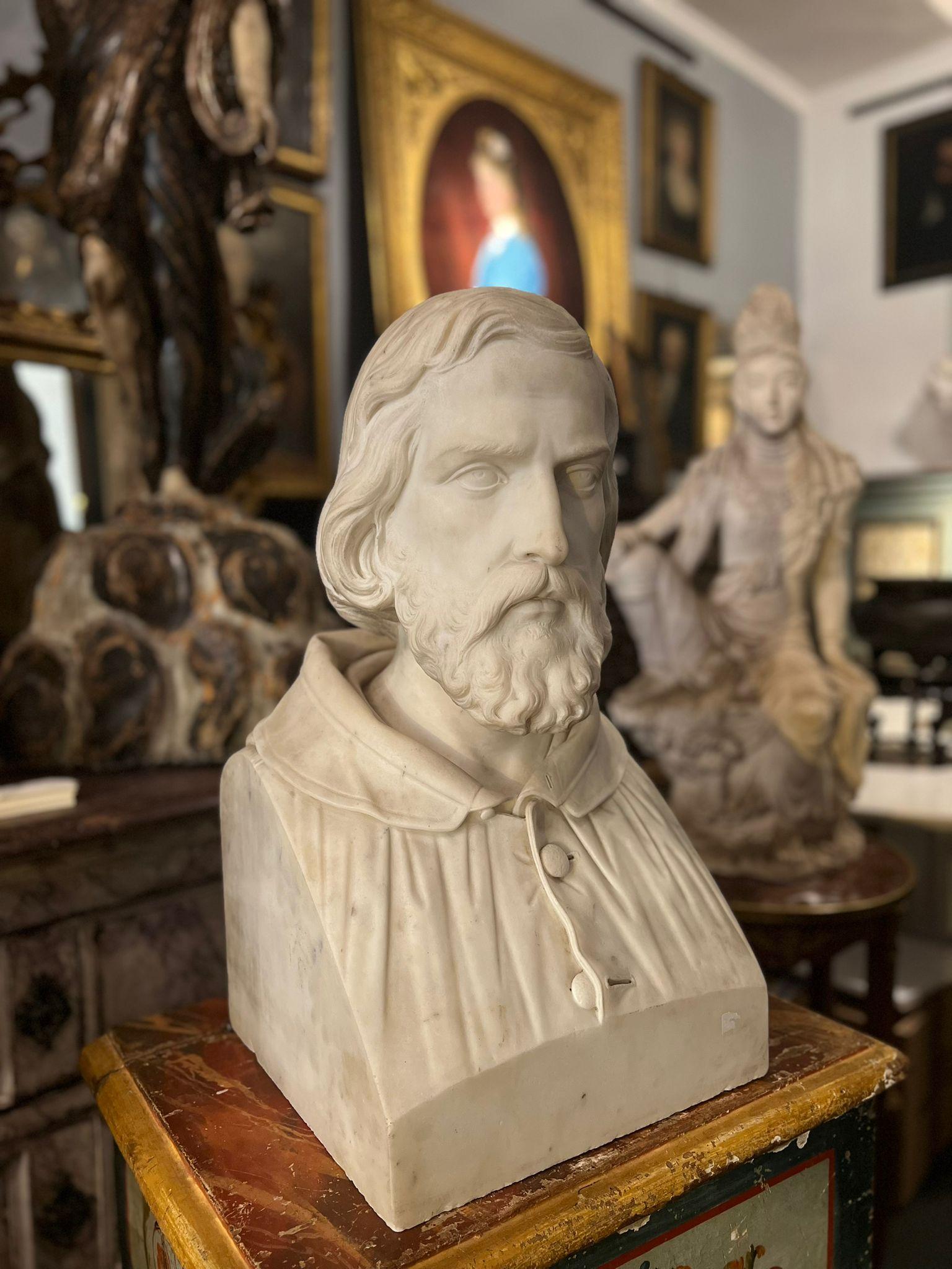 19th century marble sculpture by Giovanni Seleroni For Sale 2