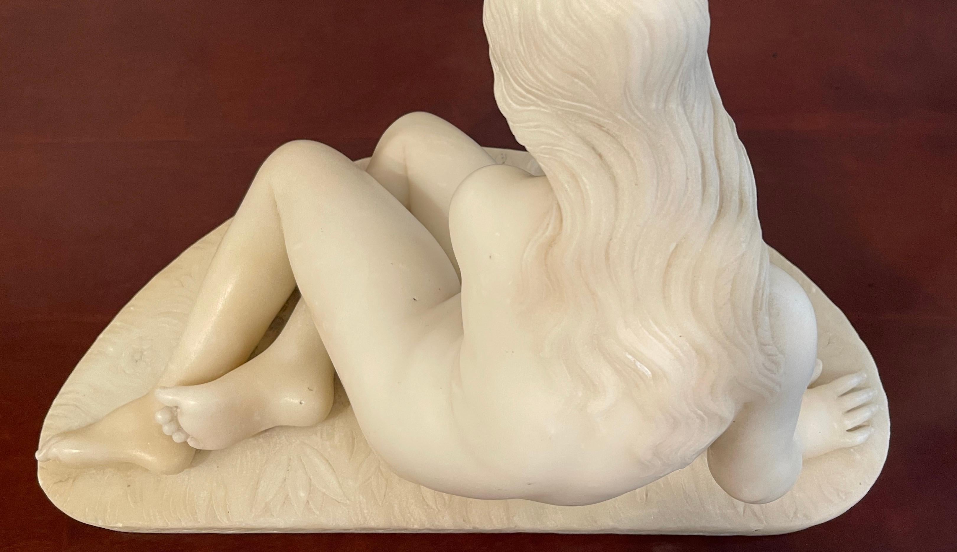 19th Century Marble Sculpture “Eve at the Fountain” After Edward Hodges Baily For Sale 9