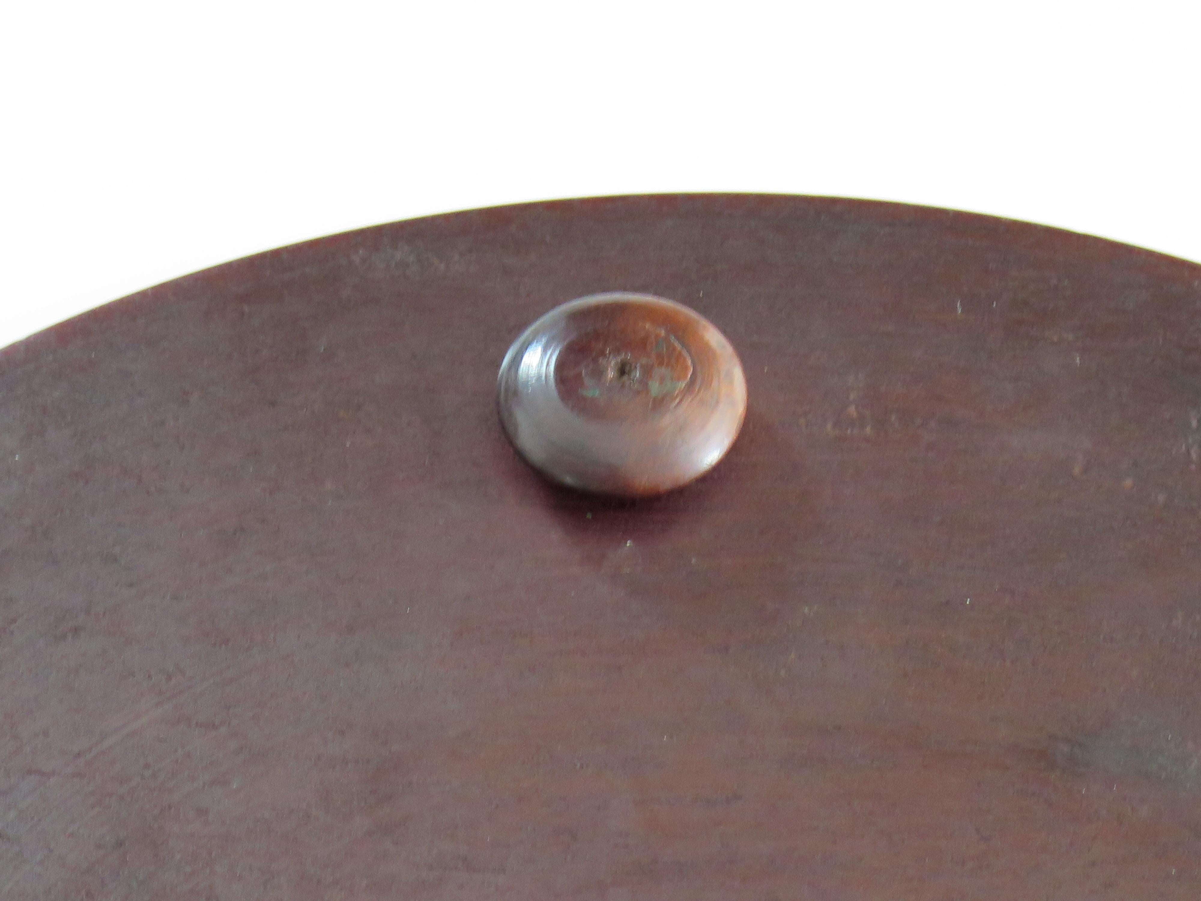 19th C. Marble Solitaire Game large diameter Hardwood Board and 33 agate marbles 9