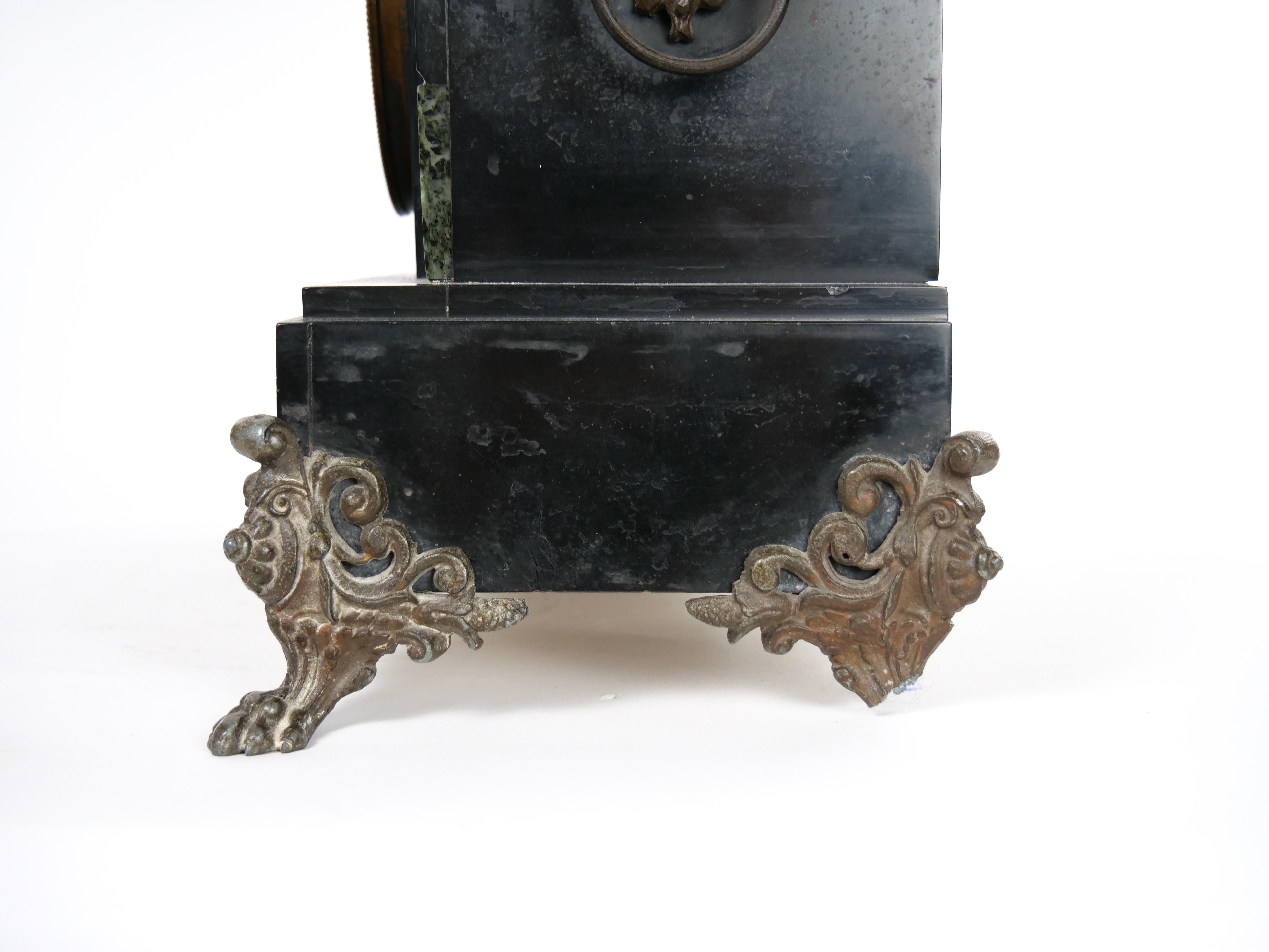 19th Century Marble / Spelter Clock Garniture Set 11