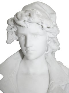 19th Century Marble Statue of a Fisherman, Signed Prof. Lapini, Firenze