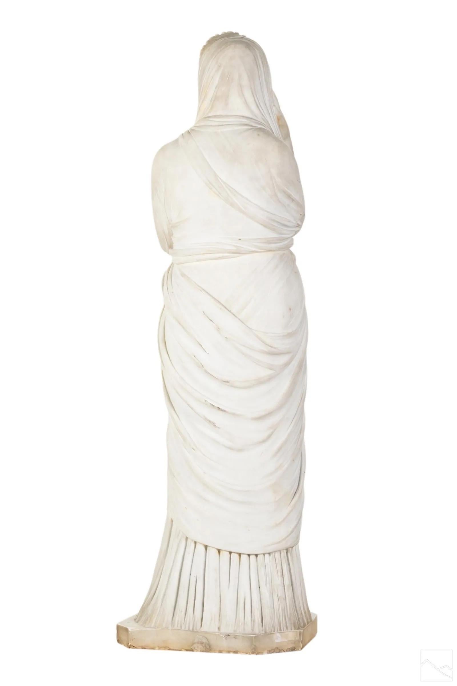 Marmorstatue der Livia aus dem 19. Jahrhundert nach der Antike (Italienisch) im Angebot
