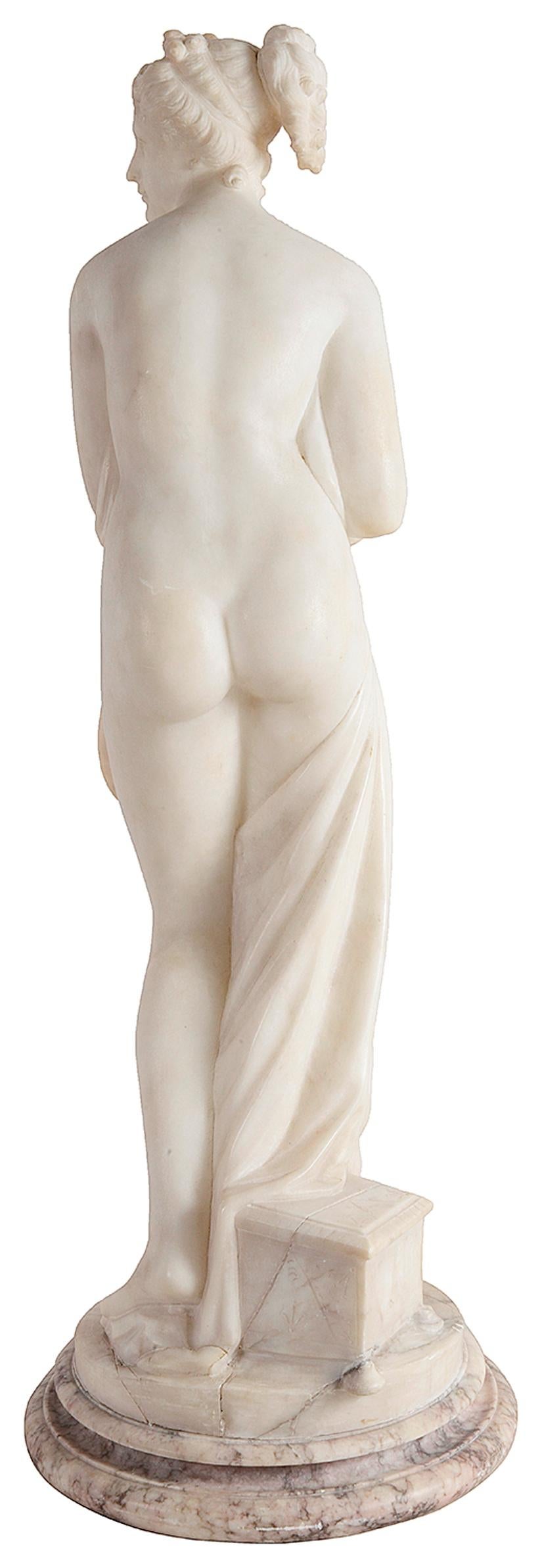 Italian 19th Century Marble statue of Venus Au Bain, 74cm(29