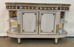19th Century Marble Top and Bronze Ormolu-Mounted Credenza by E. Poteau, Paris