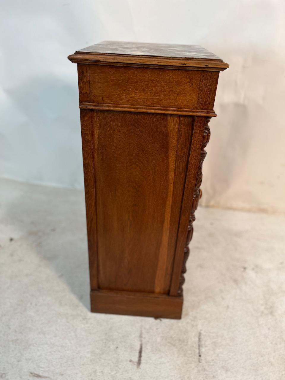 English 19th Century Marble Top Cabinet