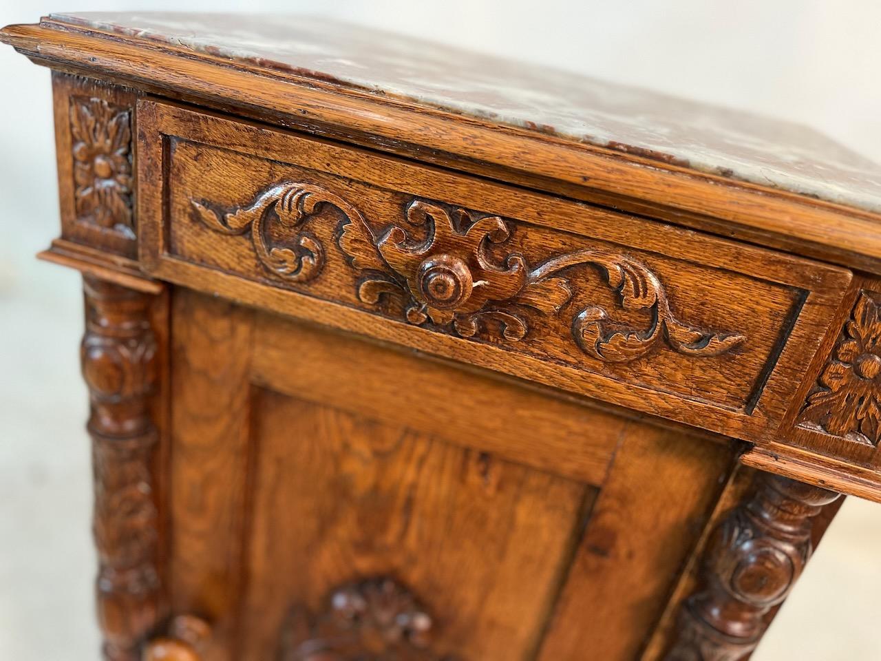 19th Century Marble Top Cabinet 1