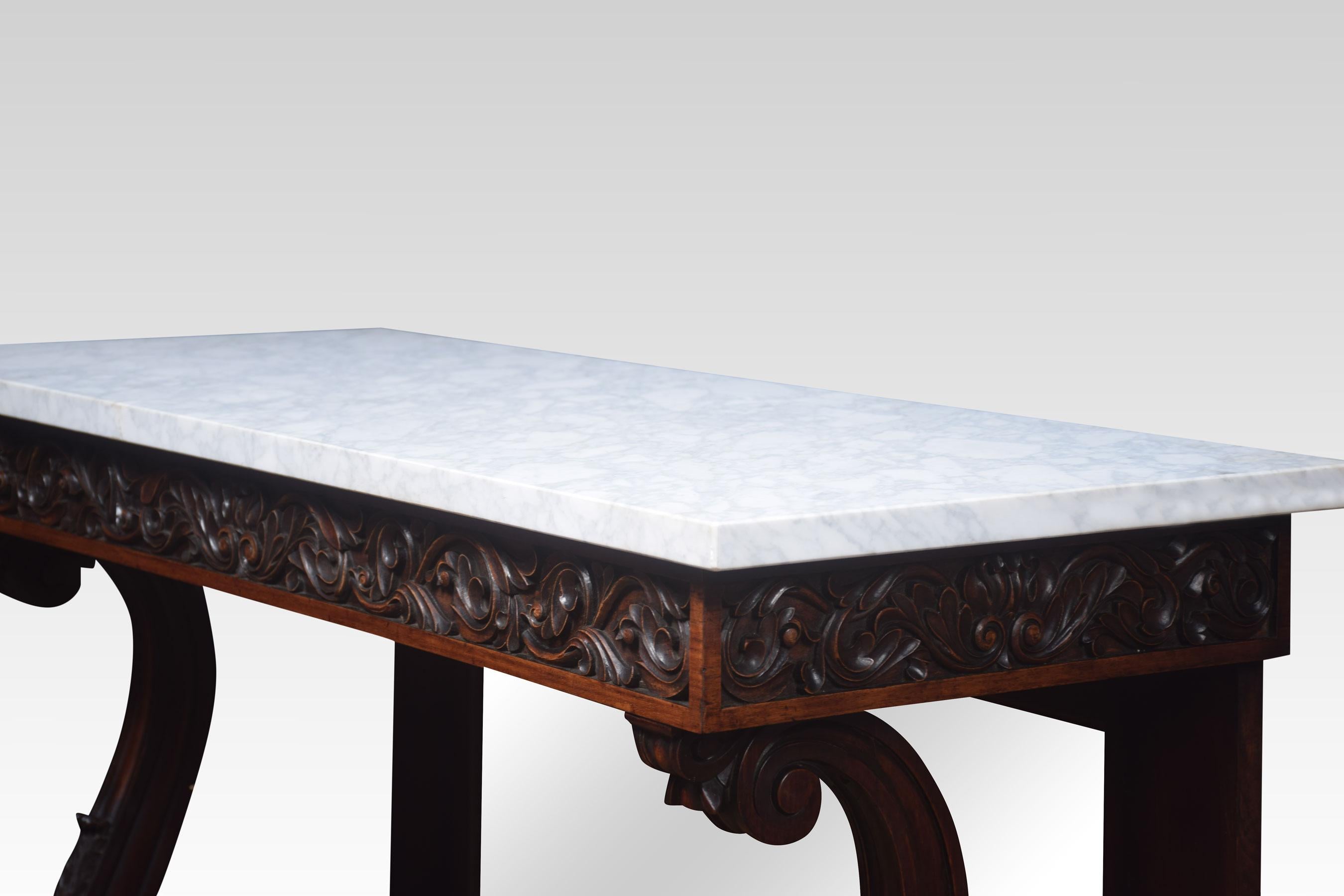 19th Century Marble Top Console Table For Sale 5