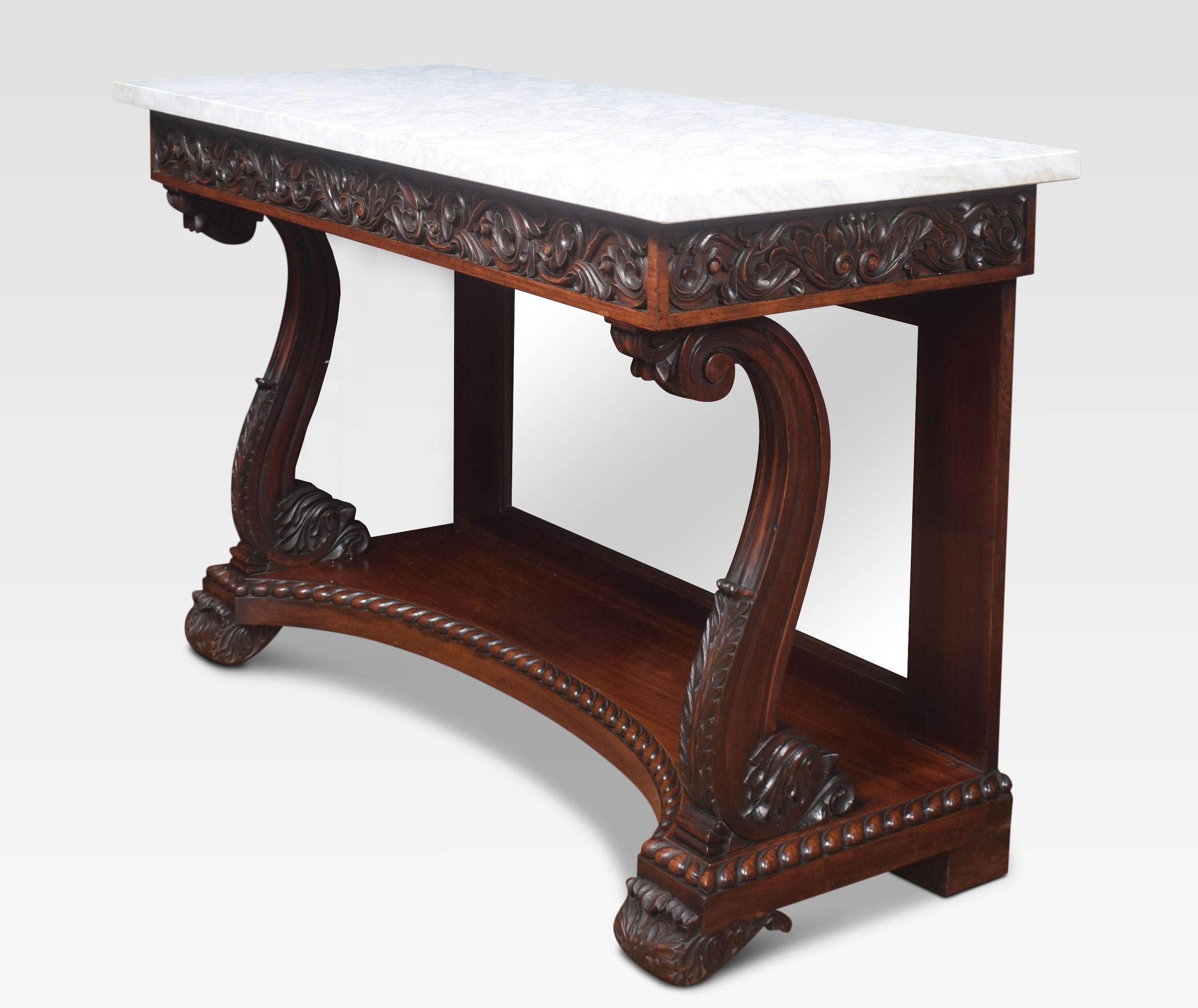 19th Century Marble Top Console Table For Sale 6