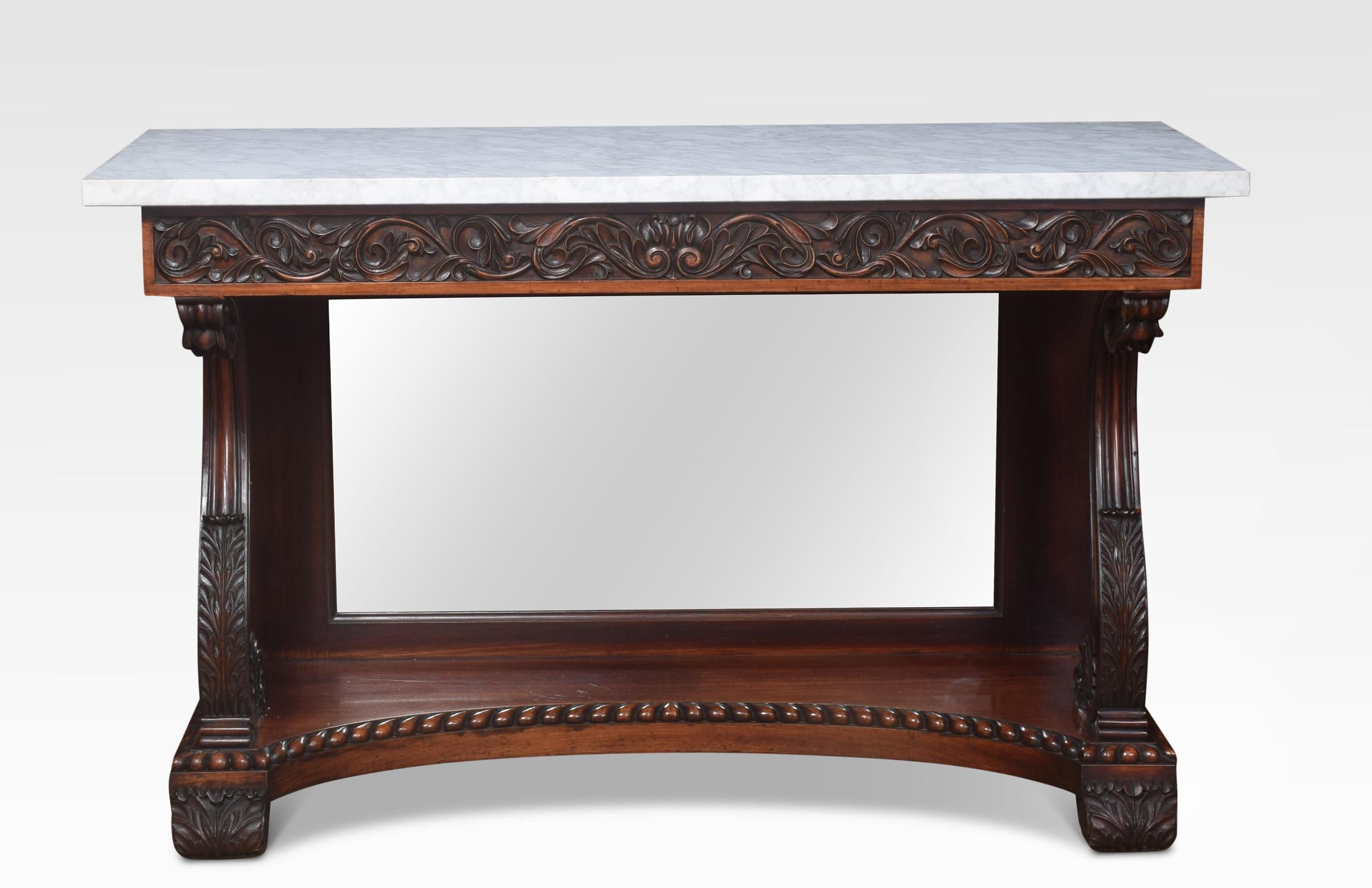 19th Century Marble Top Console Table For Sale 2