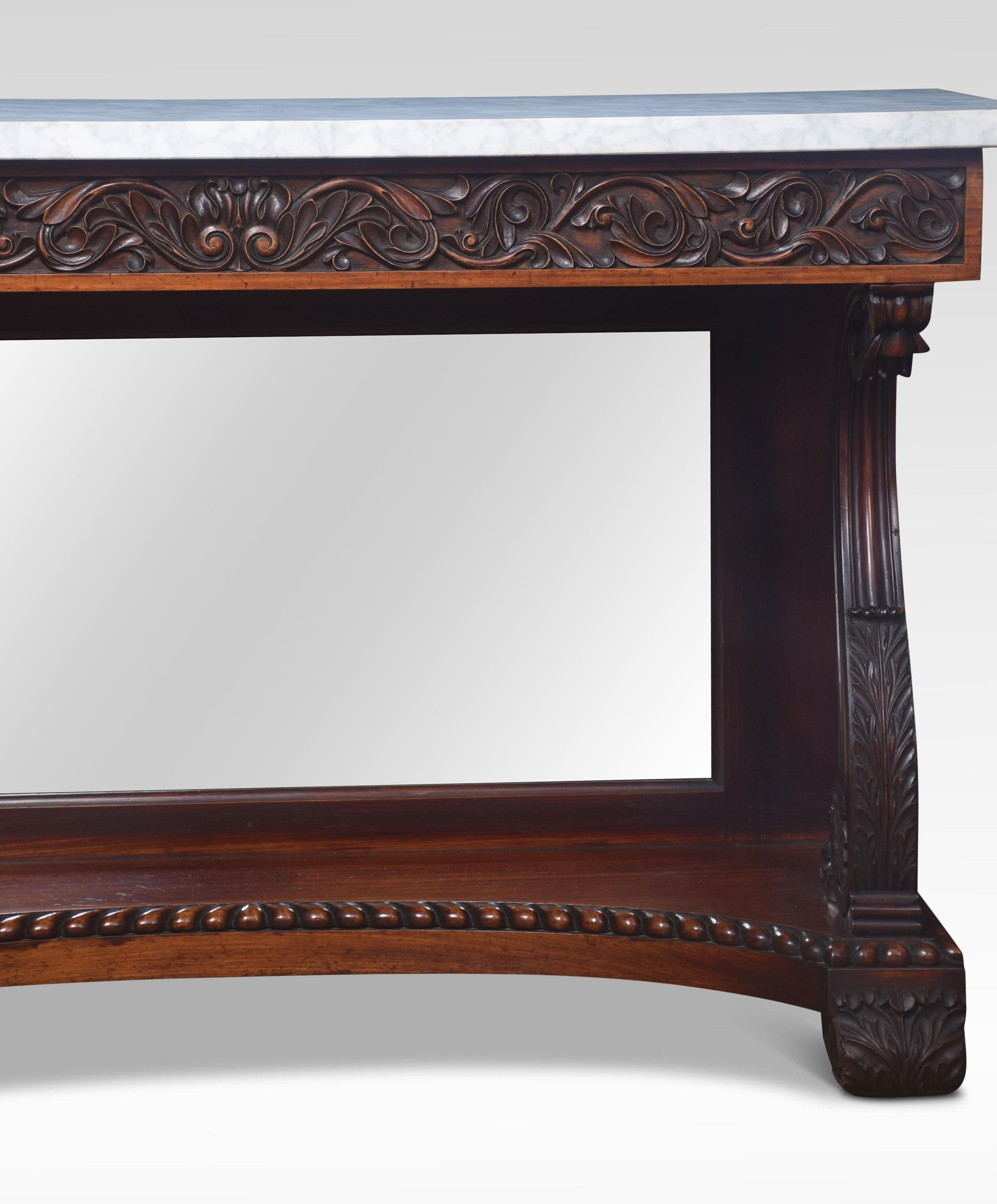 19th Century Marble Top Console Table For Sale 3