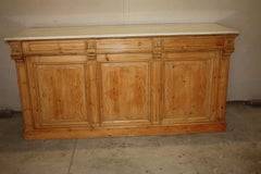 19th Century Marble-Top French Kitchen Island