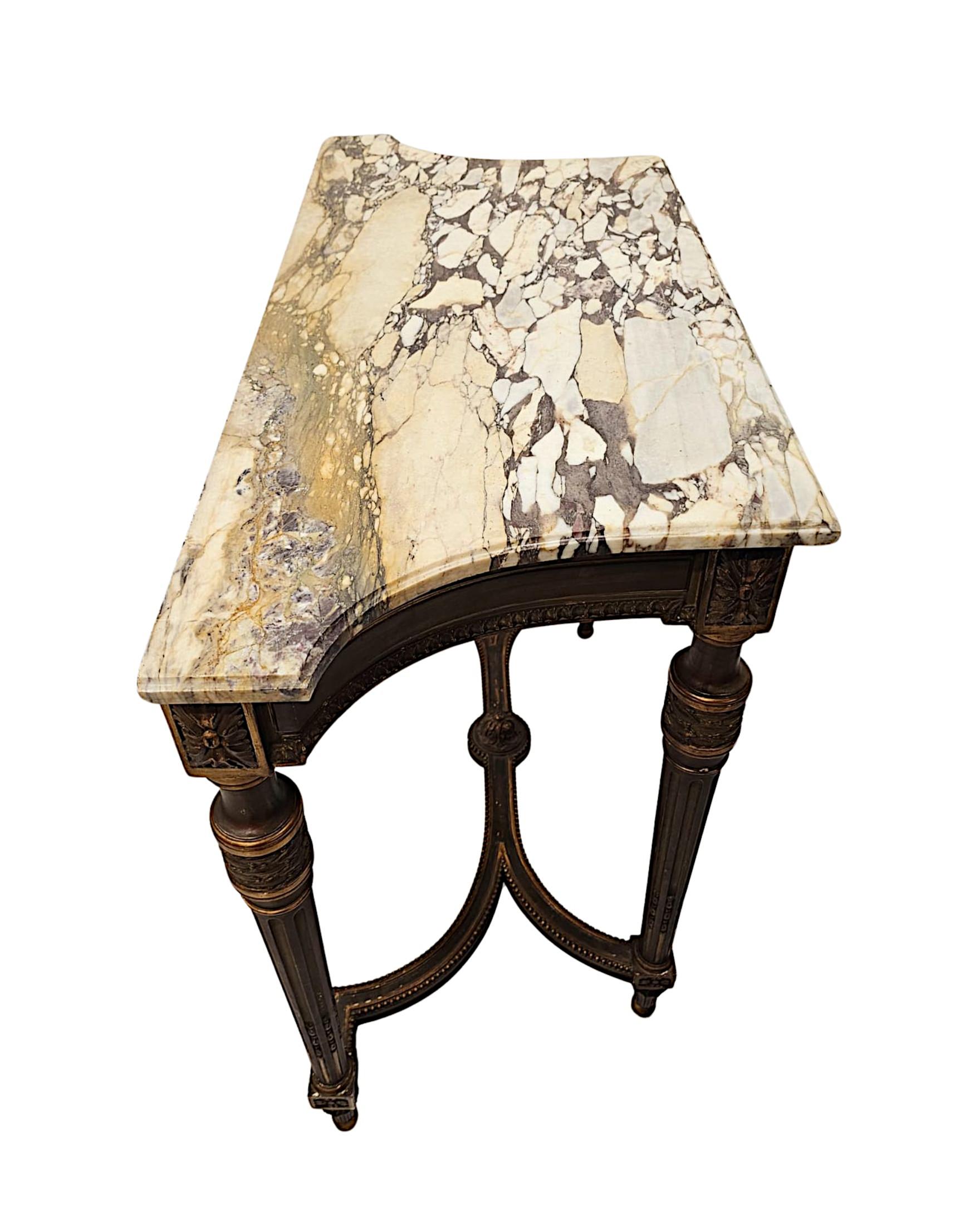 19th Century Marble Top Giltwood Console Table For Sale 1