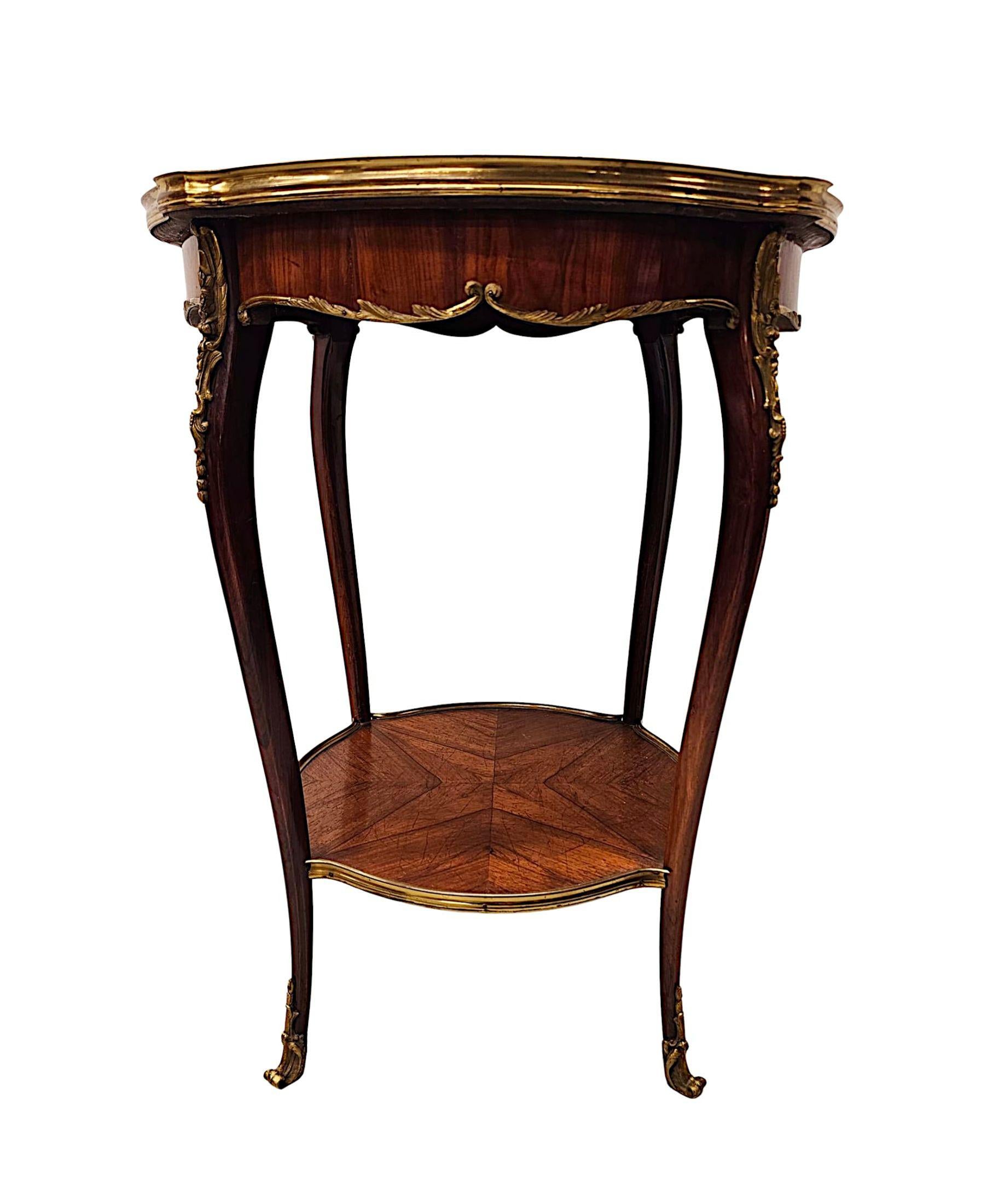 19th Century Marble Top Occasional or Lamp Table With Ormolu Mounts For Sale 1