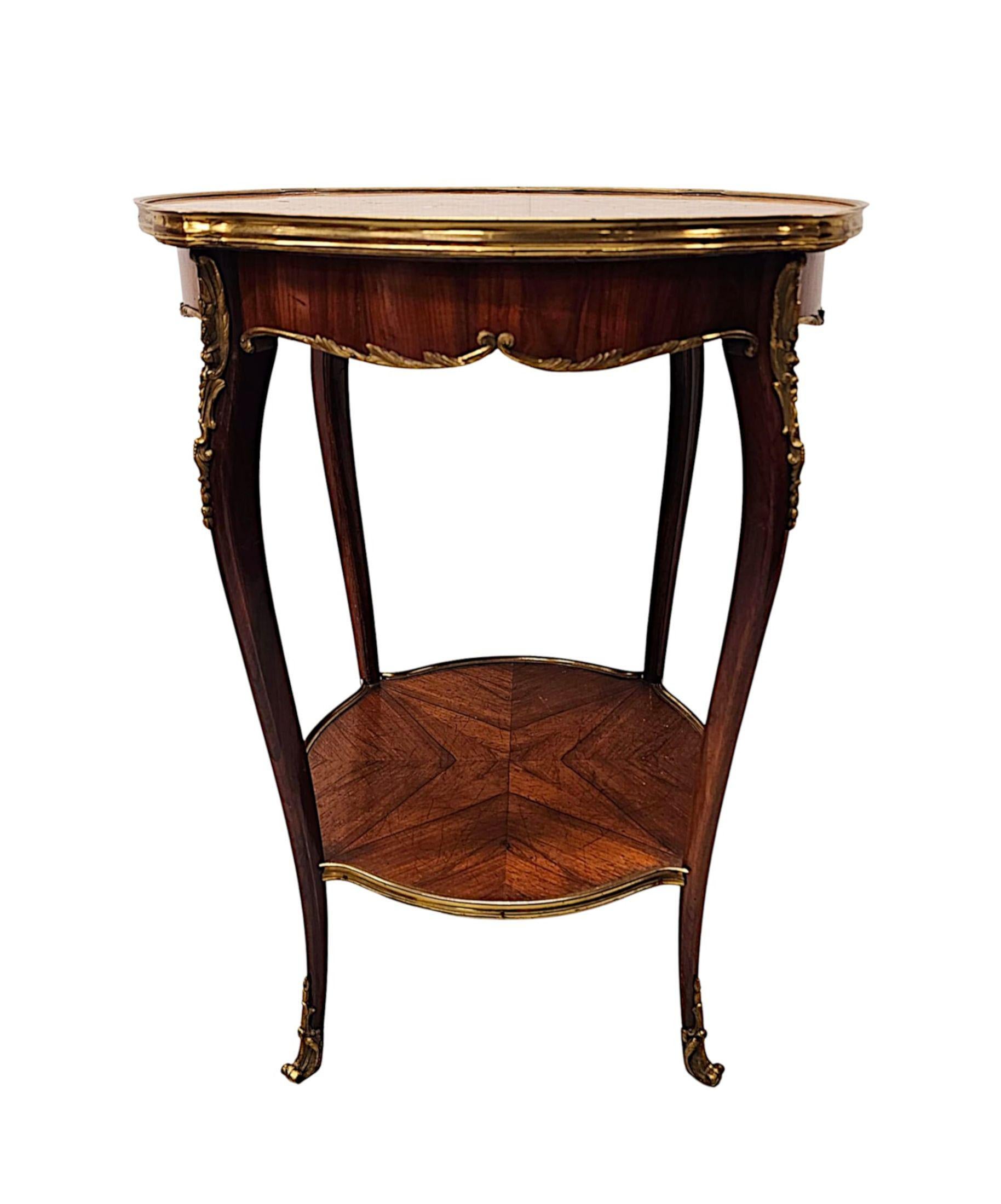 19th Century Marble Top Occasional or Lamp Table With Ormolu Mounts For Sale 4