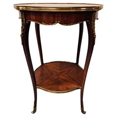 19th Century Marble Top Occasional or Lamp Table With Ormolu Mounts