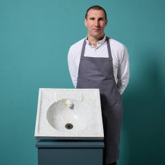 19th Century Marbleised Bathroom Bowl Sink