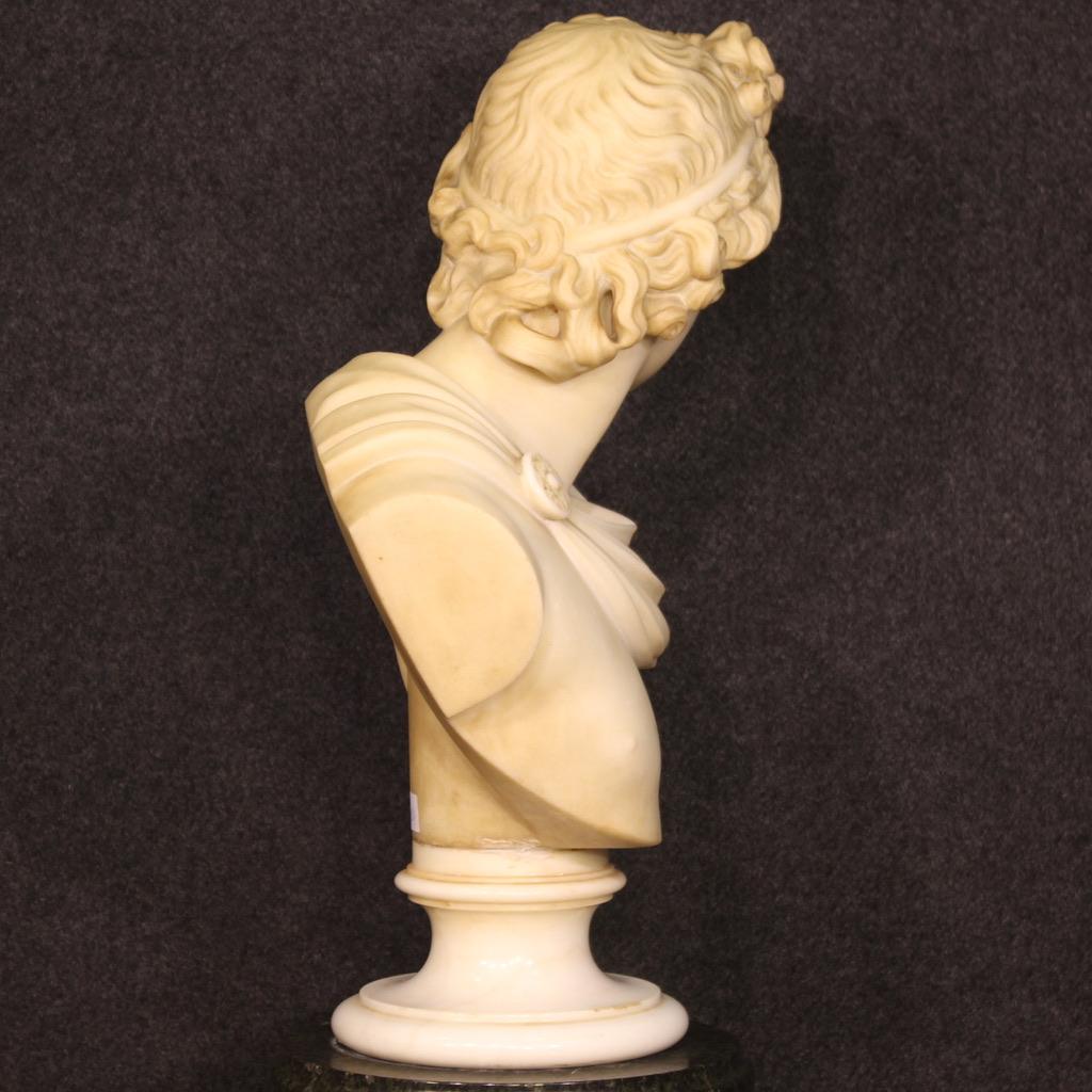 19th Century Marbre Neoclassical Style Italian Sculpture God Apollo, 1880 5