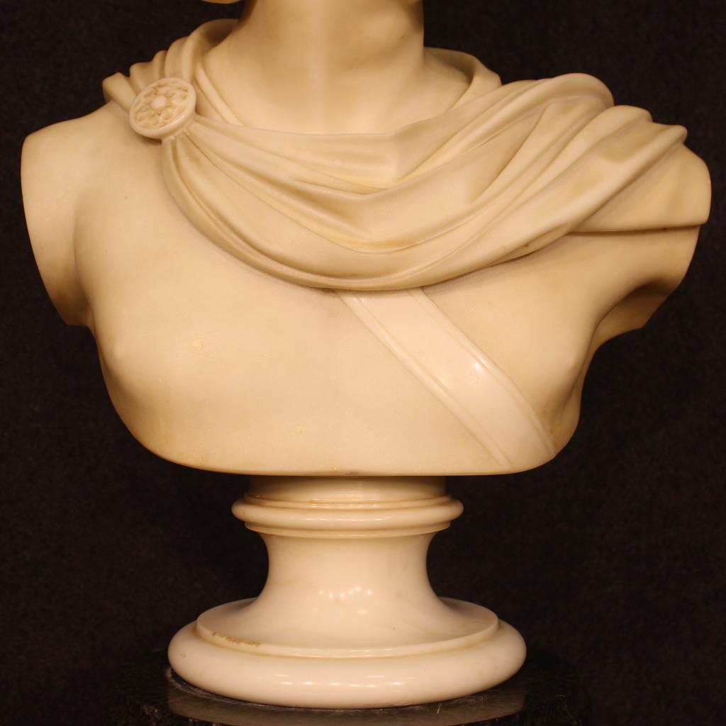 19th Century Marbre Neoclassical Style Italian Sculpture God Apollo, 1880 7
