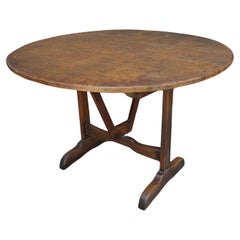 Antique 19th Century Marcel Gerard Tilt Top French Wine Tasting Table