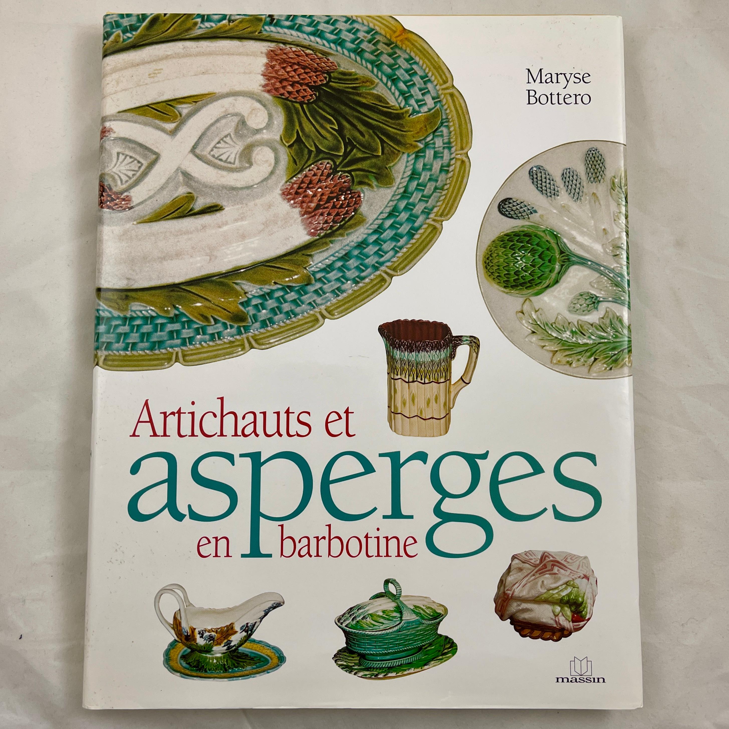 19th Century Marescaux et Hahn Belgian Asparagus & Artichoke Majolica Plate For Sale 4