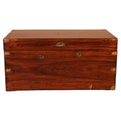 Used 19th Century Marine Chest or Campaign Chestin Camphor