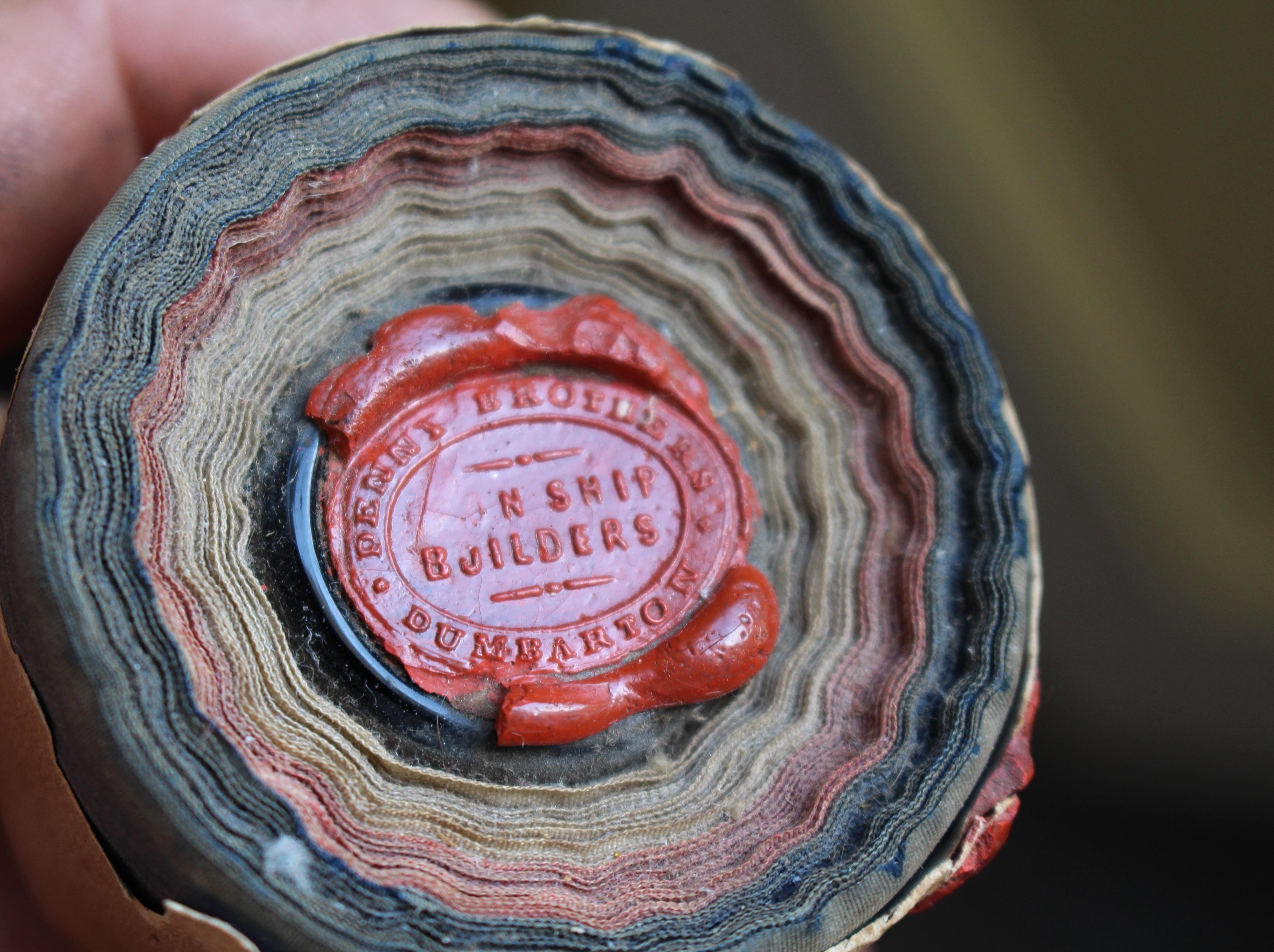 19th Century Maritime Curiosities Launch Bottle Shards Naval Sailors For Sale 4