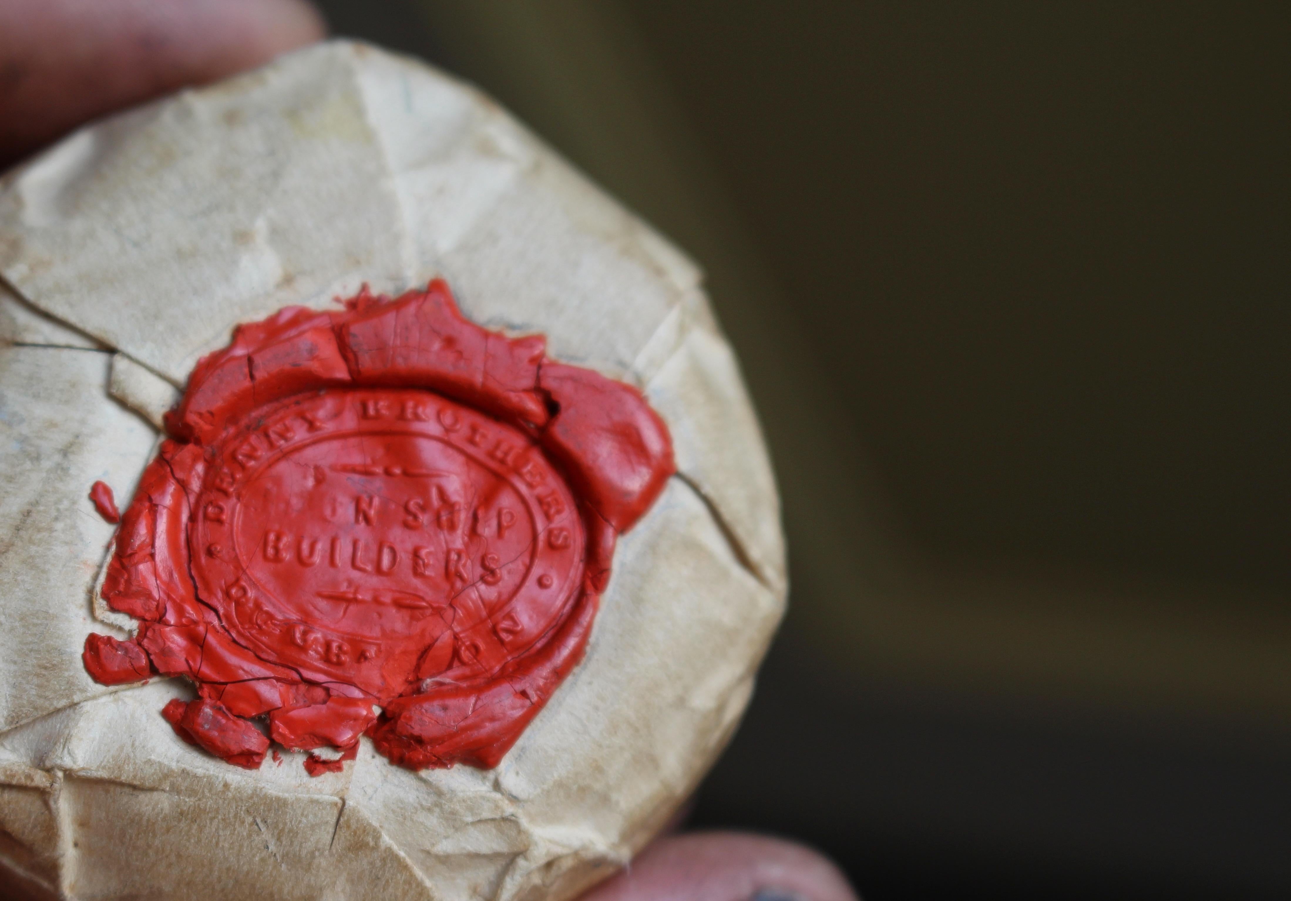 19th Century Maritime Curiosities Launch Bottle Shards Naval Sailors For Sale 6