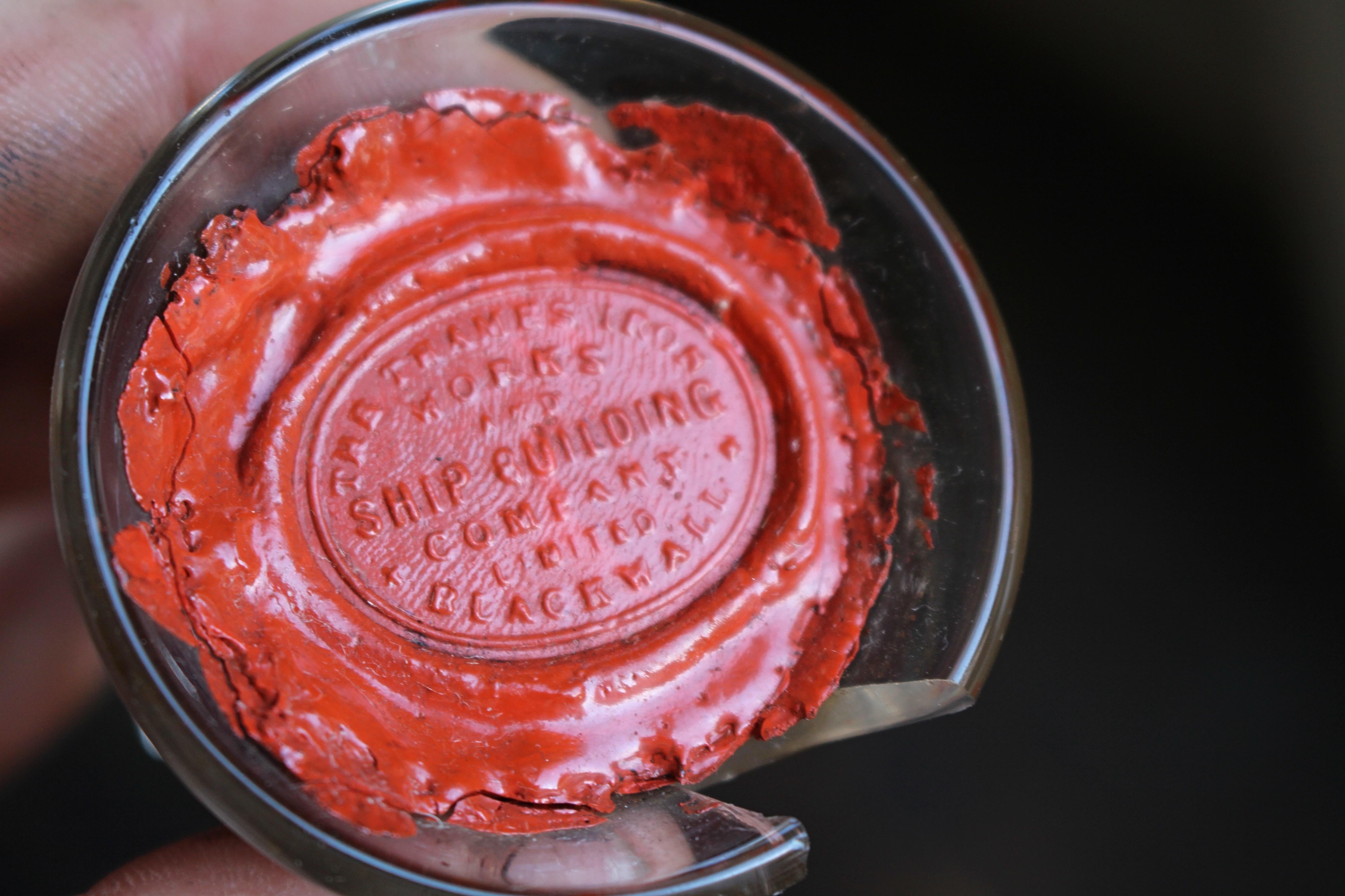 Glass 19th Century Maritime Curiosities Launch Bottle Shards Naval Sailors For Sale