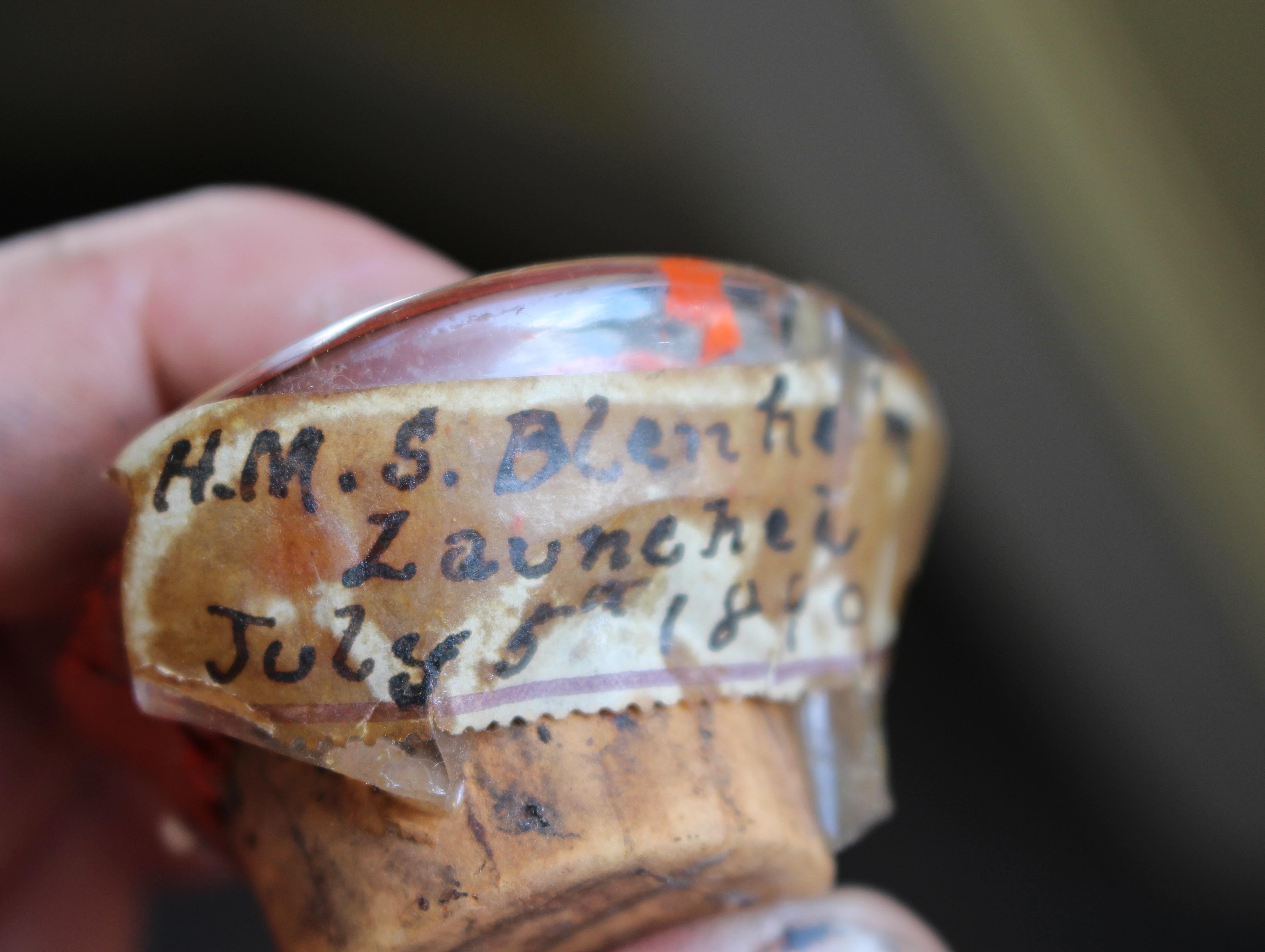 19th Century Maritime Curiosities Launch Bottle Shards Naval Sailors For Sale 2