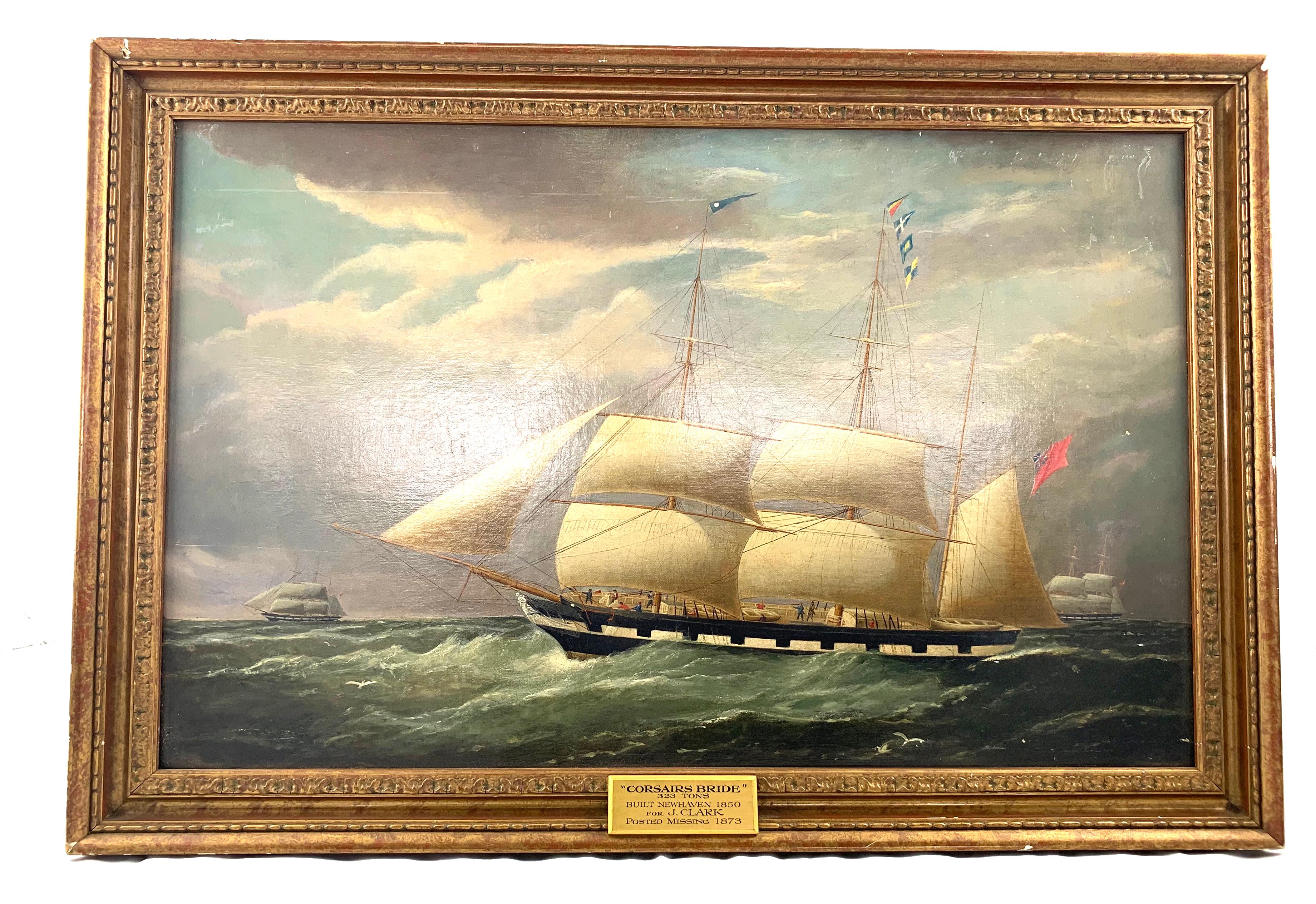 Ship Portrait. 

English 19th century 

Oil on canvas. For the Clipper 