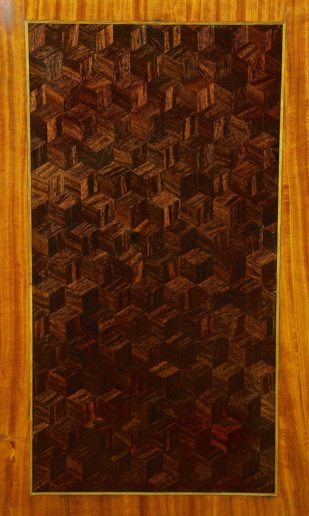 Cassettiera a intarsio del XIX secolo, stile transitorio, Francia ca. 1870 in vendita 10