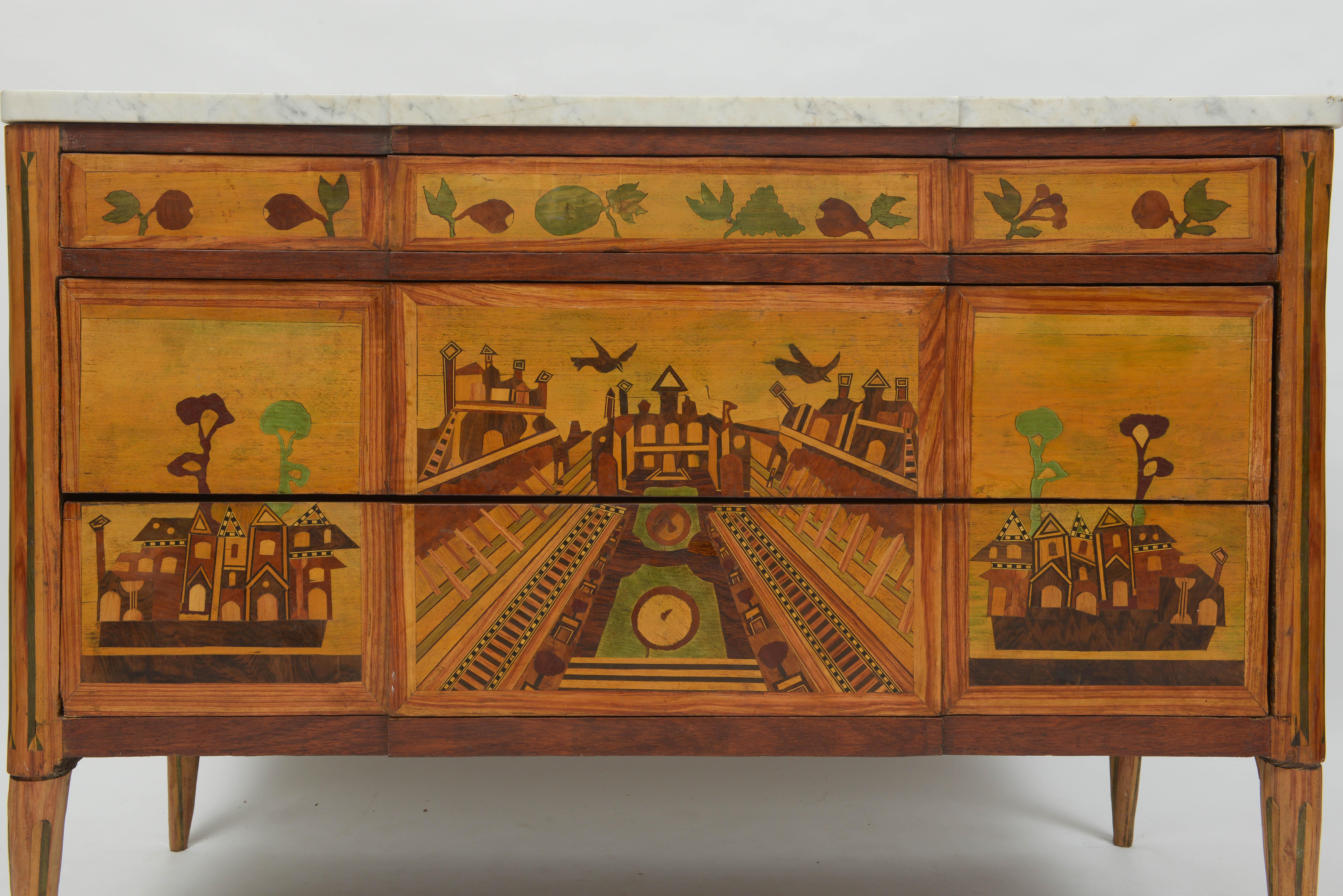 19th Century Marquetry Commode For Sale 3