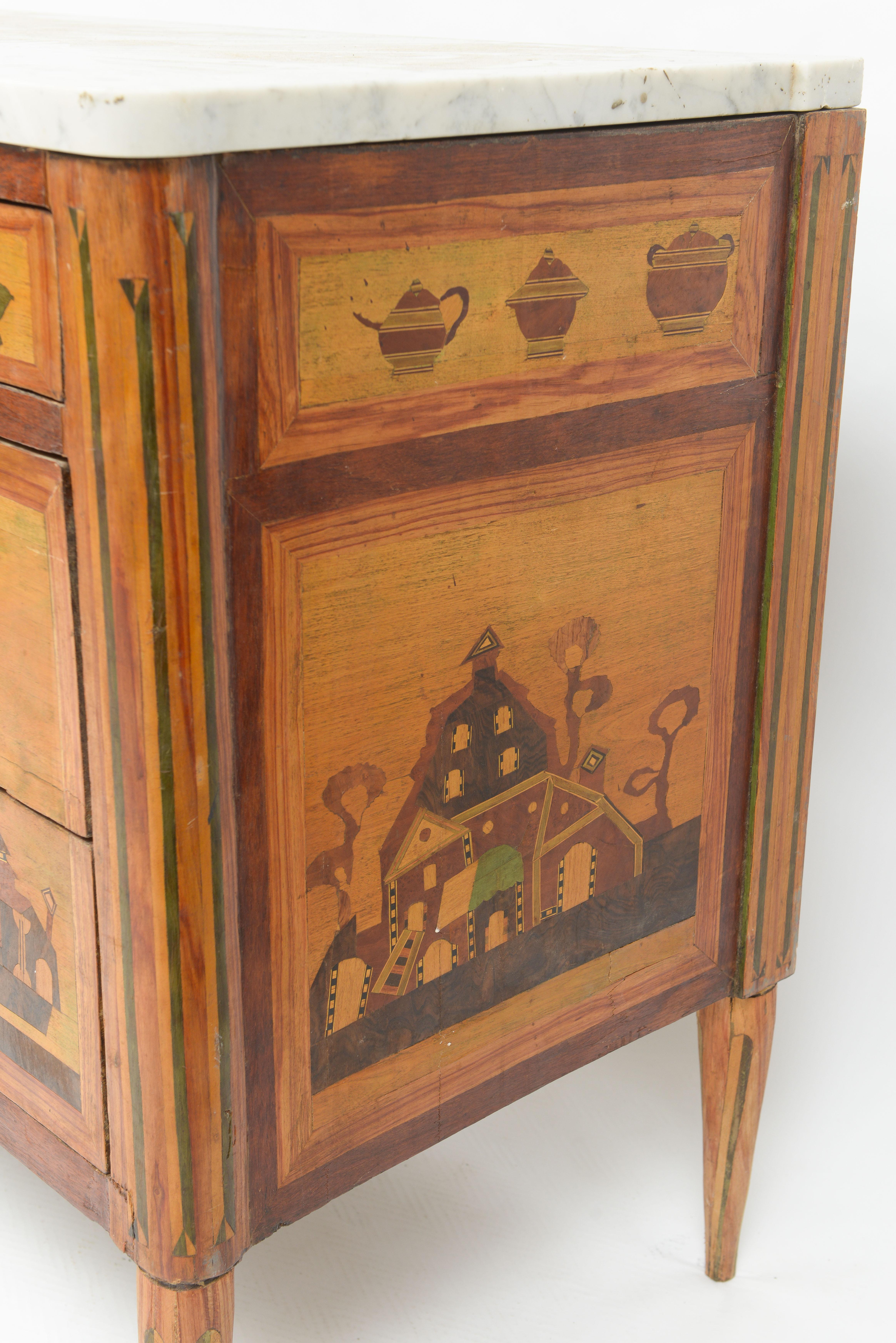 19th Century Marquetry Commode For Sale 1