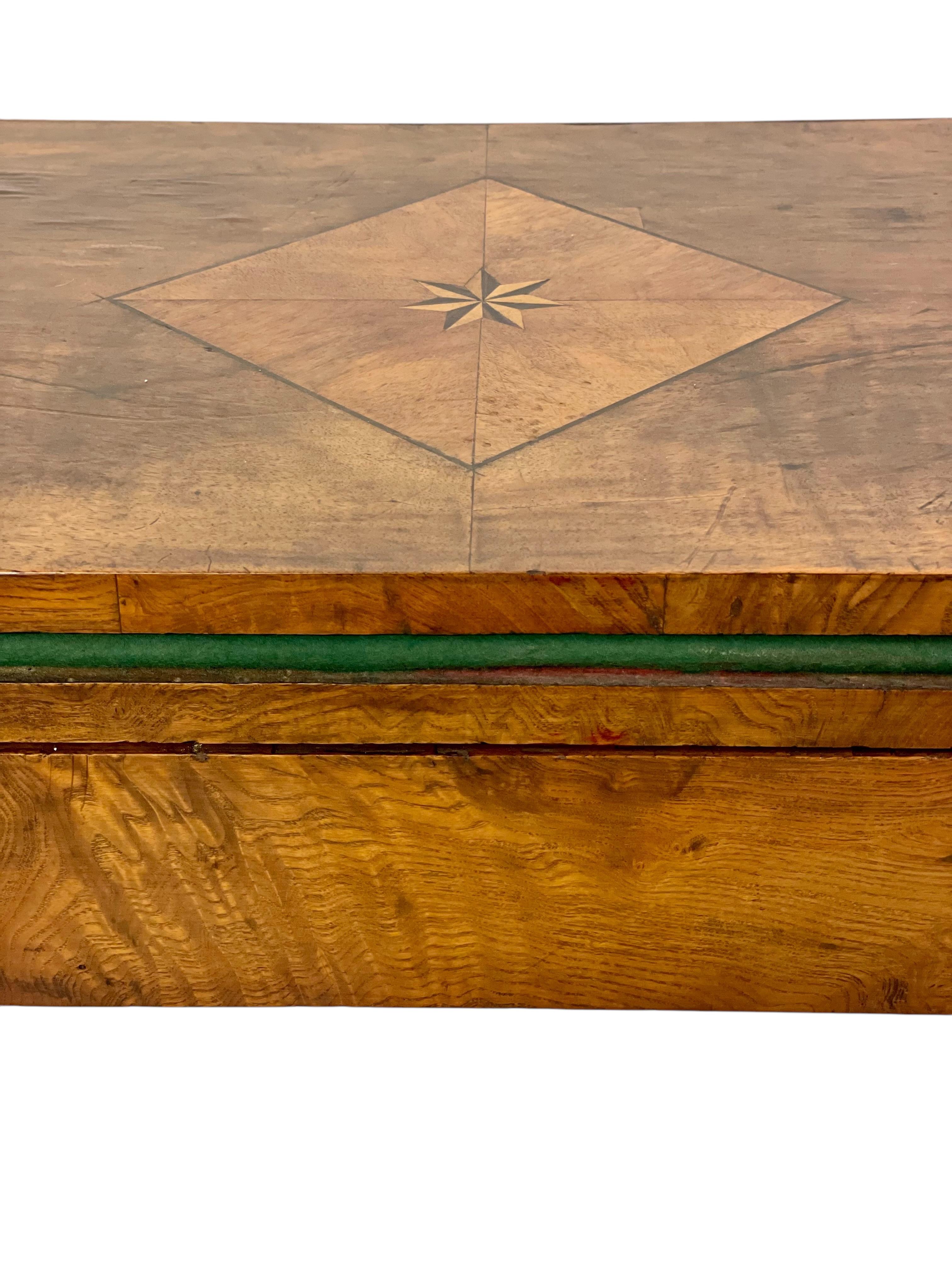 19th Century Marquetry Fold-Over Game Table For Sale 5