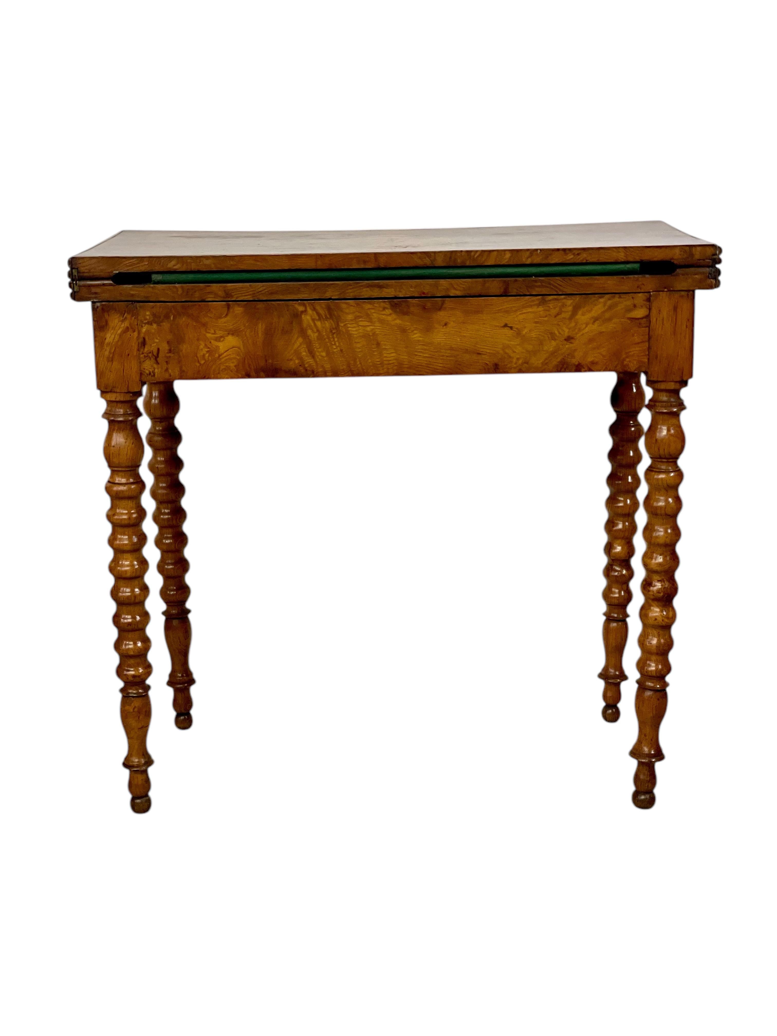 19th Century Marquetry Fold-Over Game Table For Sale 7