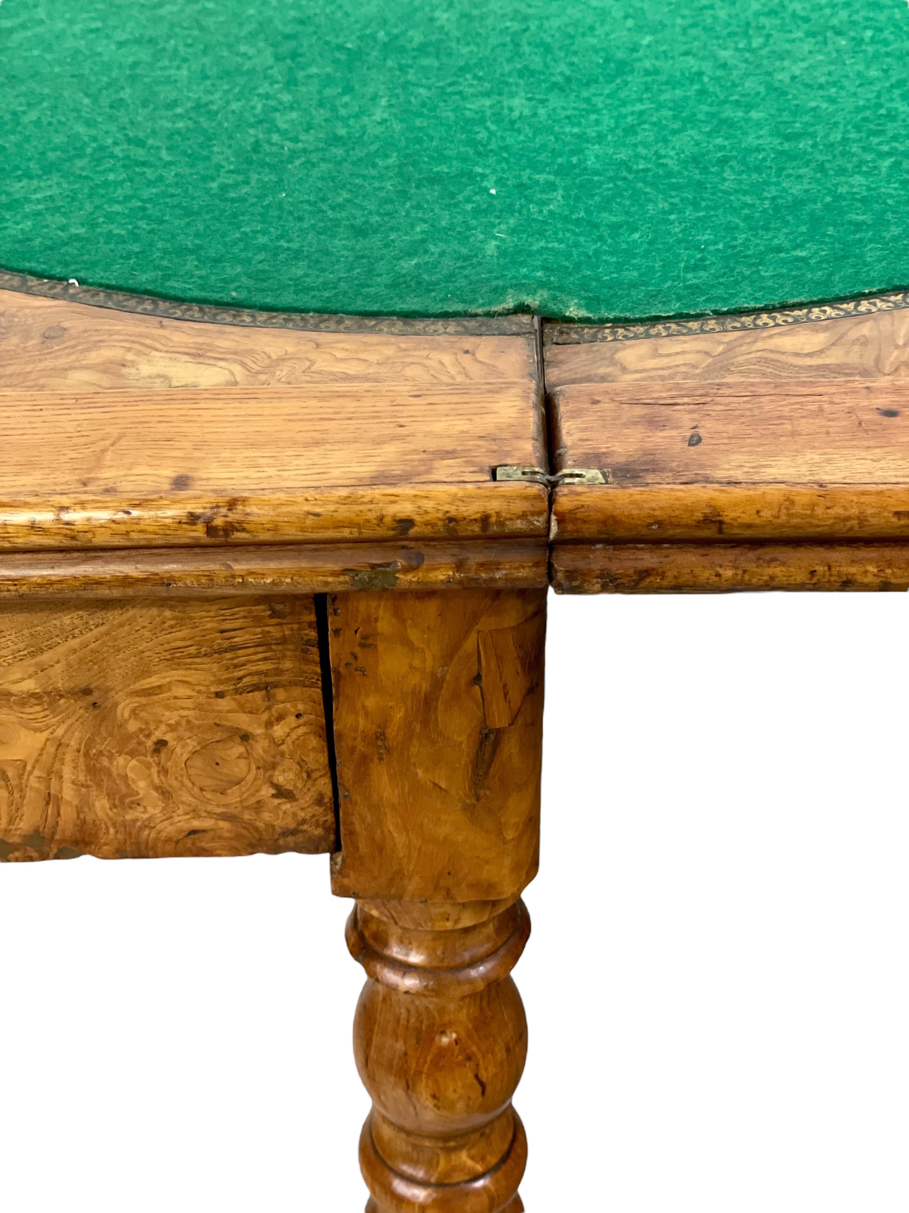 19th Century Marquetry Fold-Over Game Table For Sale 9