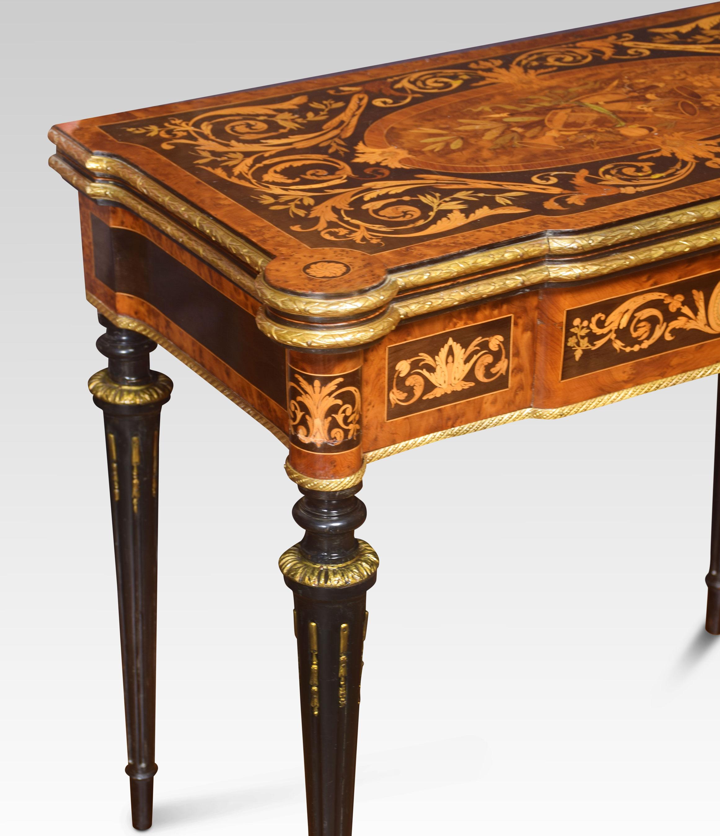19th Century Marquetry Inlaid Card Table at 1stDibs card table