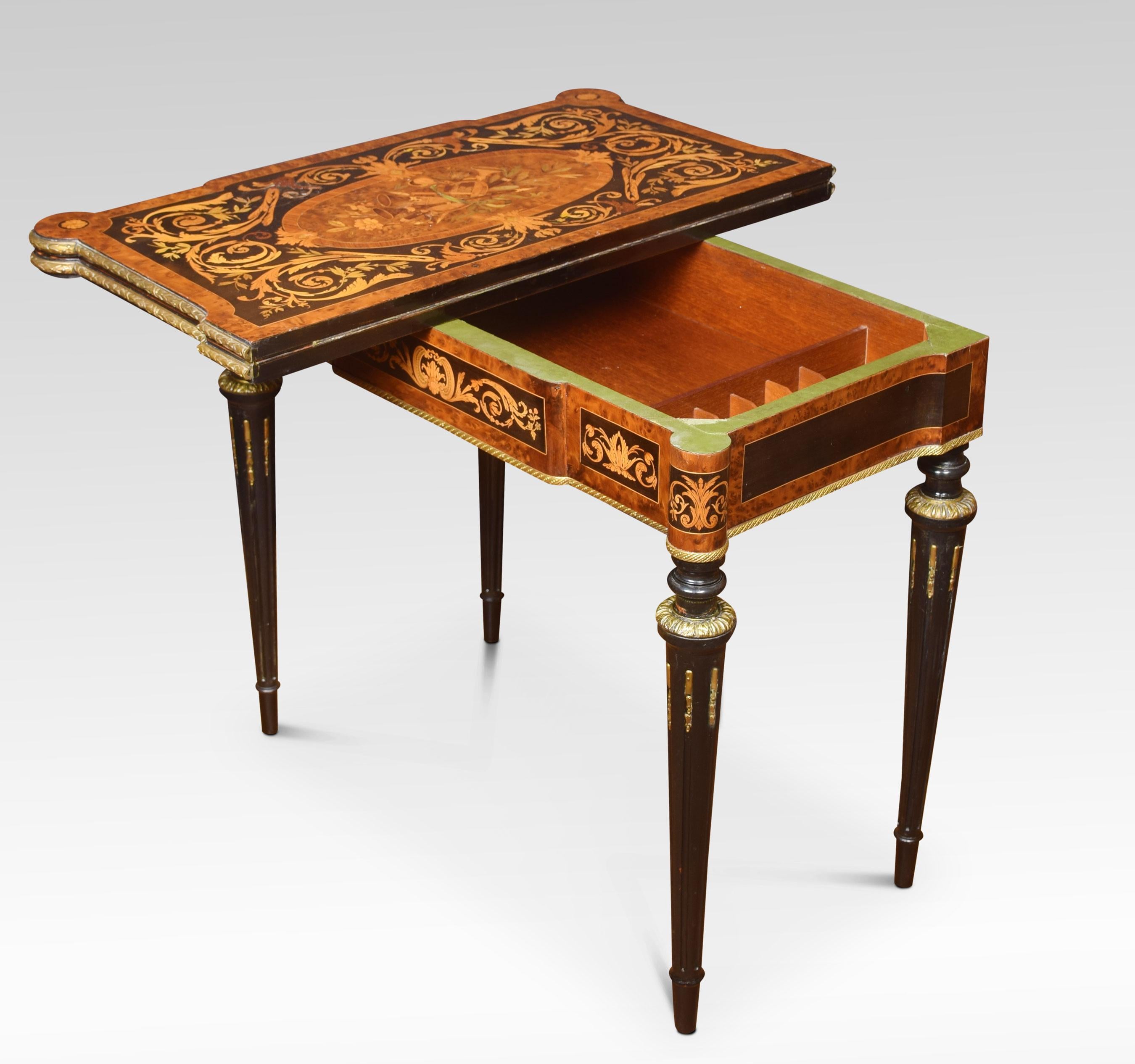 19th Century Marquetry Inlaid Card Table at 1stDibs card table