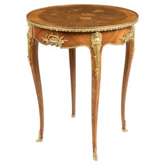 19th Century Marquetry Inlaid & Ormolu Table attributed to François Linke