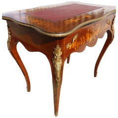 19th Century Marquetry Inlaid Writing Table