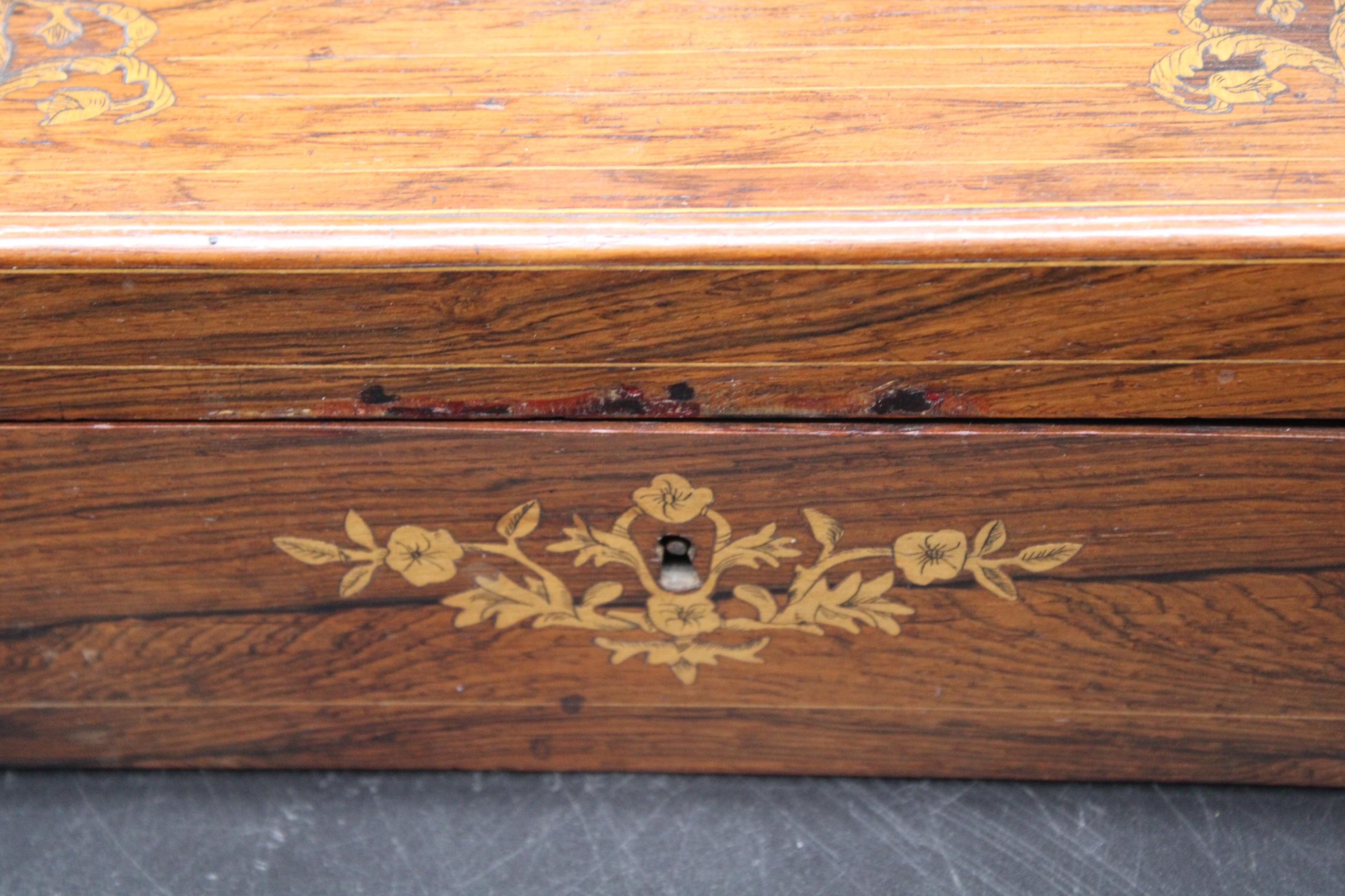 19th Century 19th century marquetry French Jewelery box ca 1870