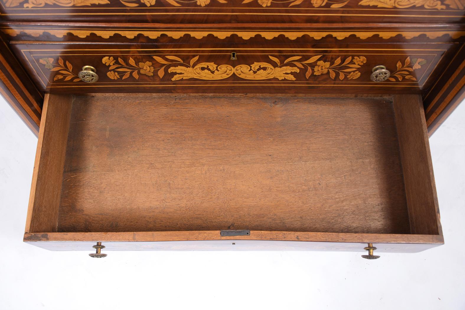 19th Century Marquetry Secretaire 6