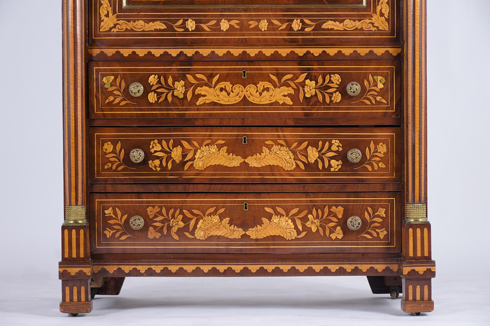 19th Century Marquetry Secretaire In Good Condition In Los Angeles, CA