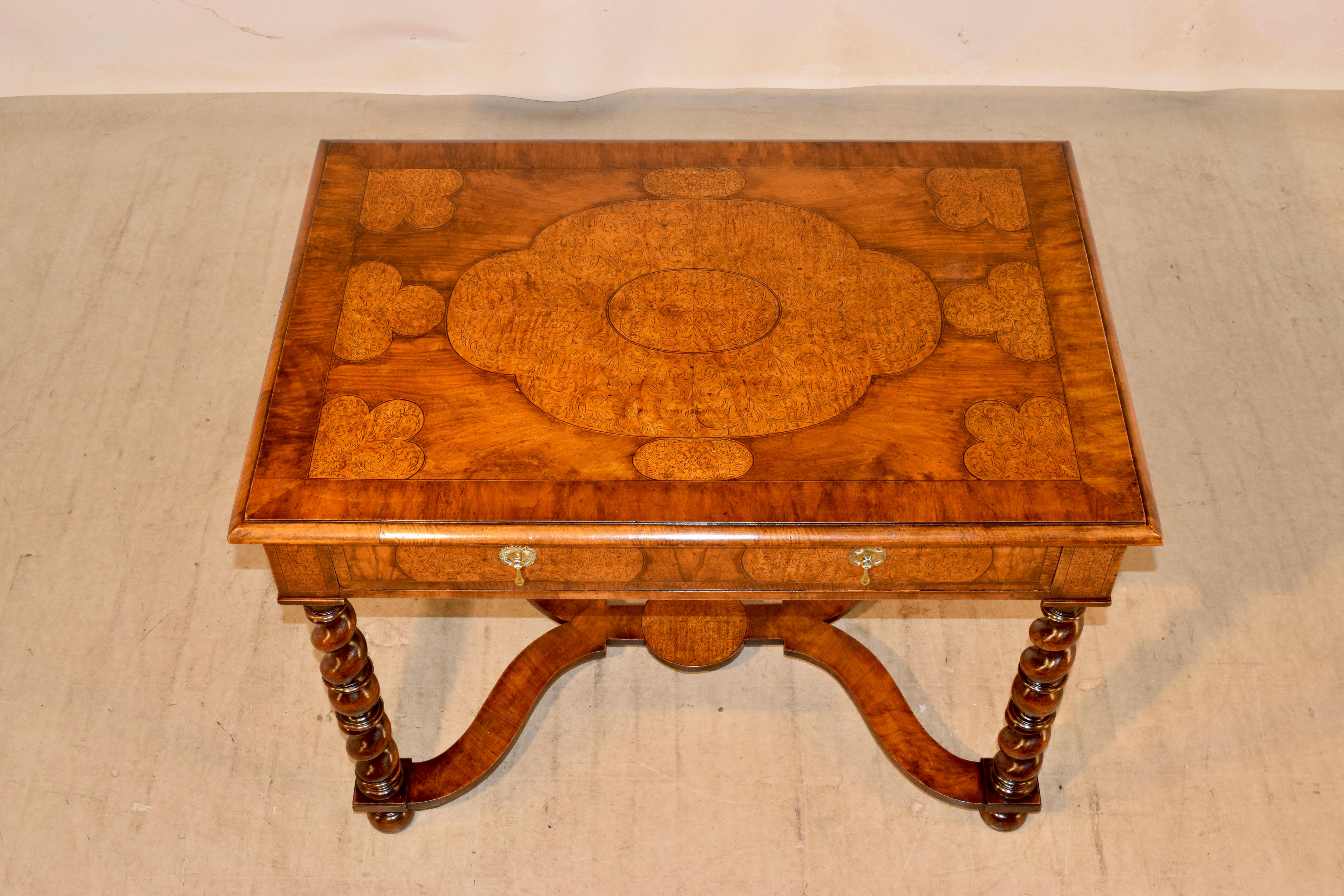 19th Century Marquetry Side Table 5