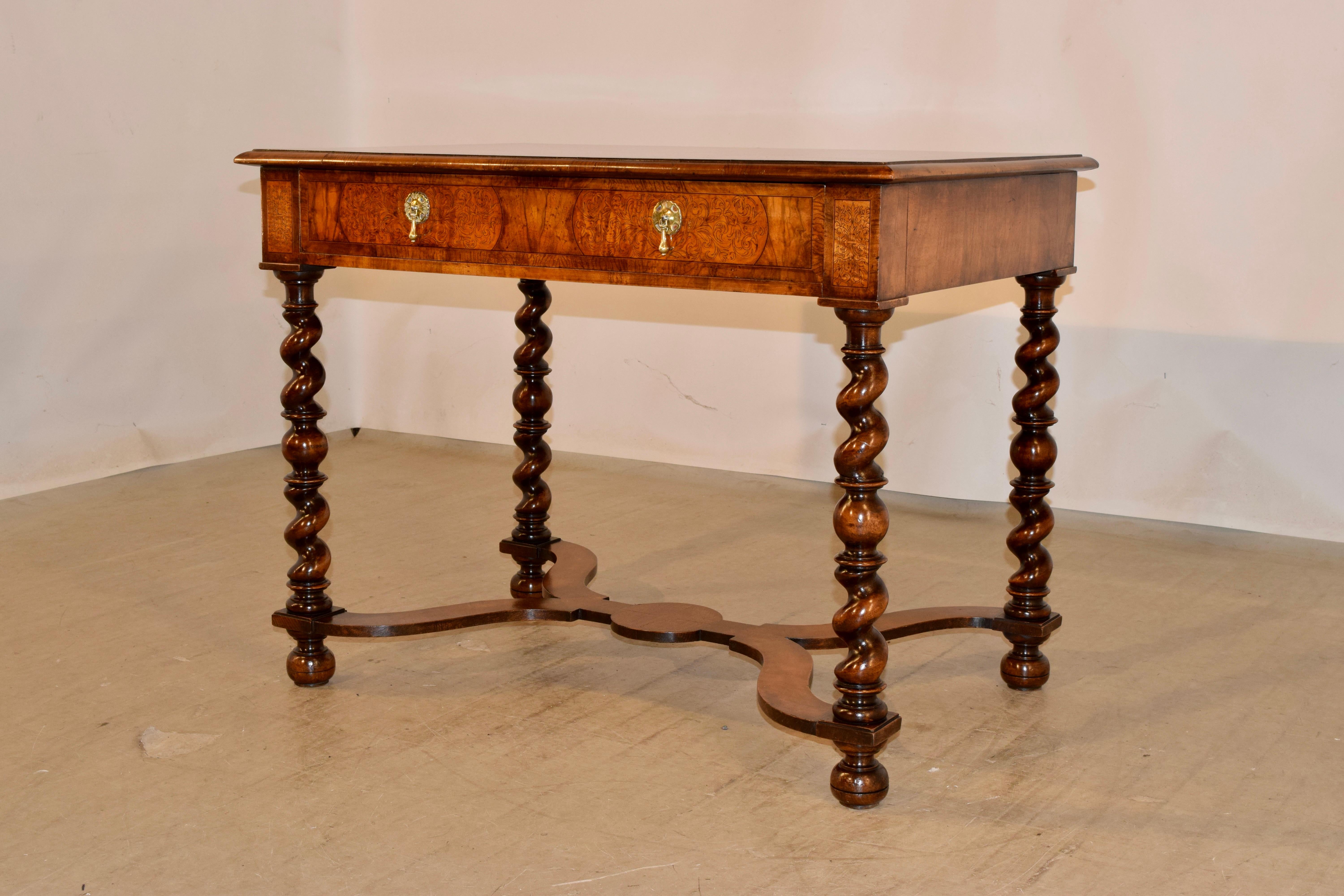 High Victorian 19th Century Marquetry Side Table