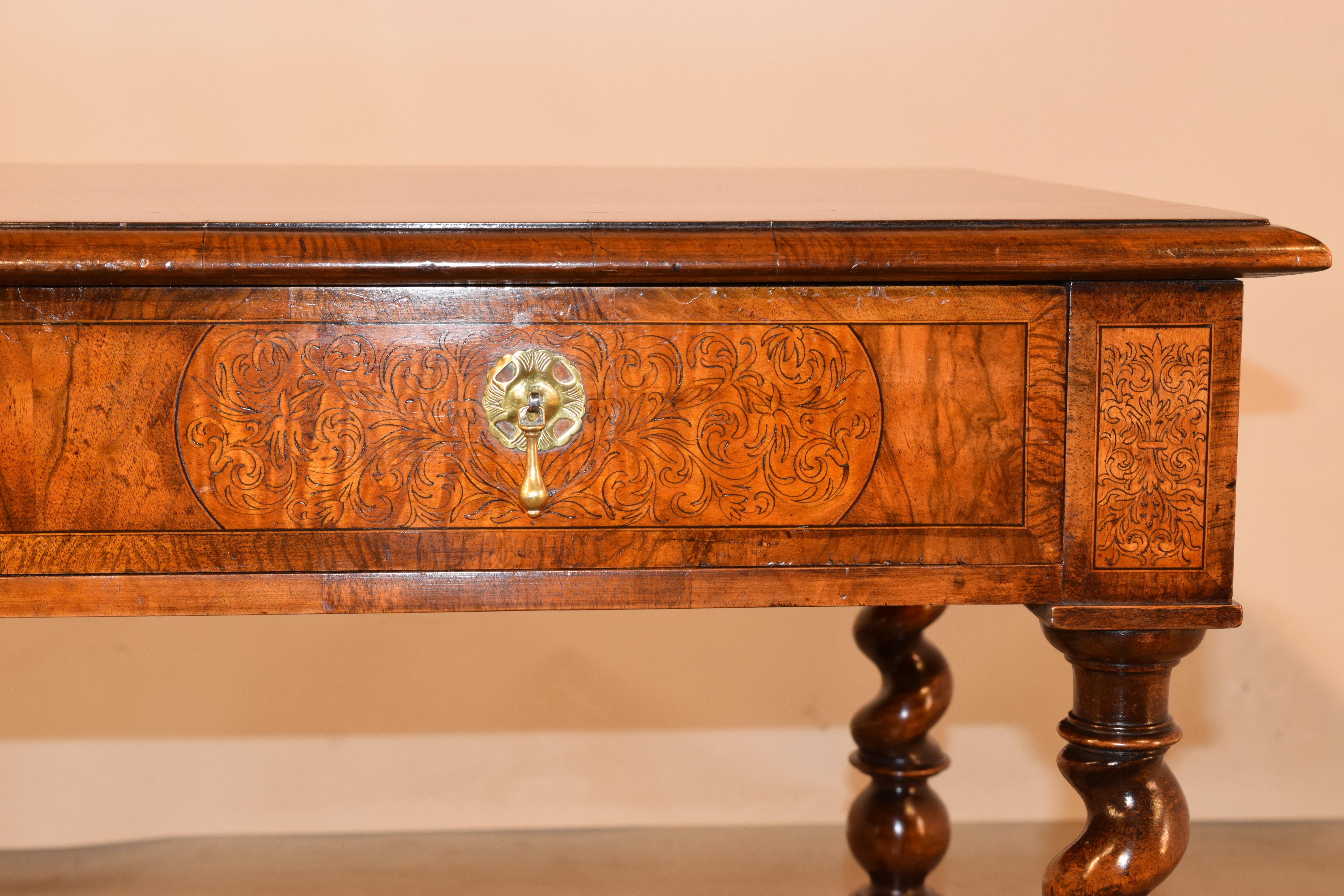 19th Century Marquetry Side Table 1