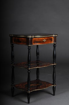 19th Century Marquetry Side Table with Jewelry Box, circa 1870