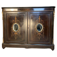 Sideboard with mirrored doors - Victorian - Bronze (gilt), Rosewood, Ebonised 