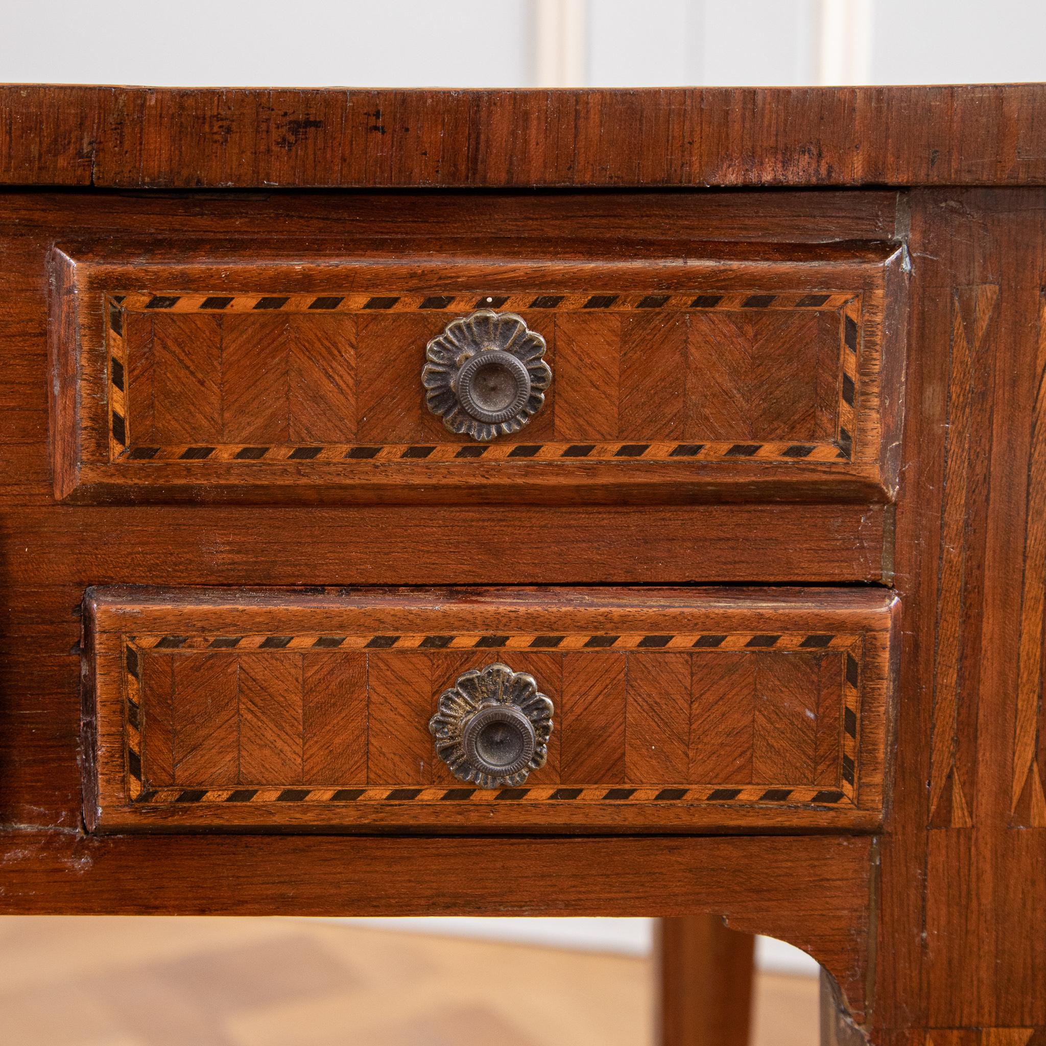 19th Century Marquetry Vanity Desk / Coiffeuse / Table De Toilette  9
