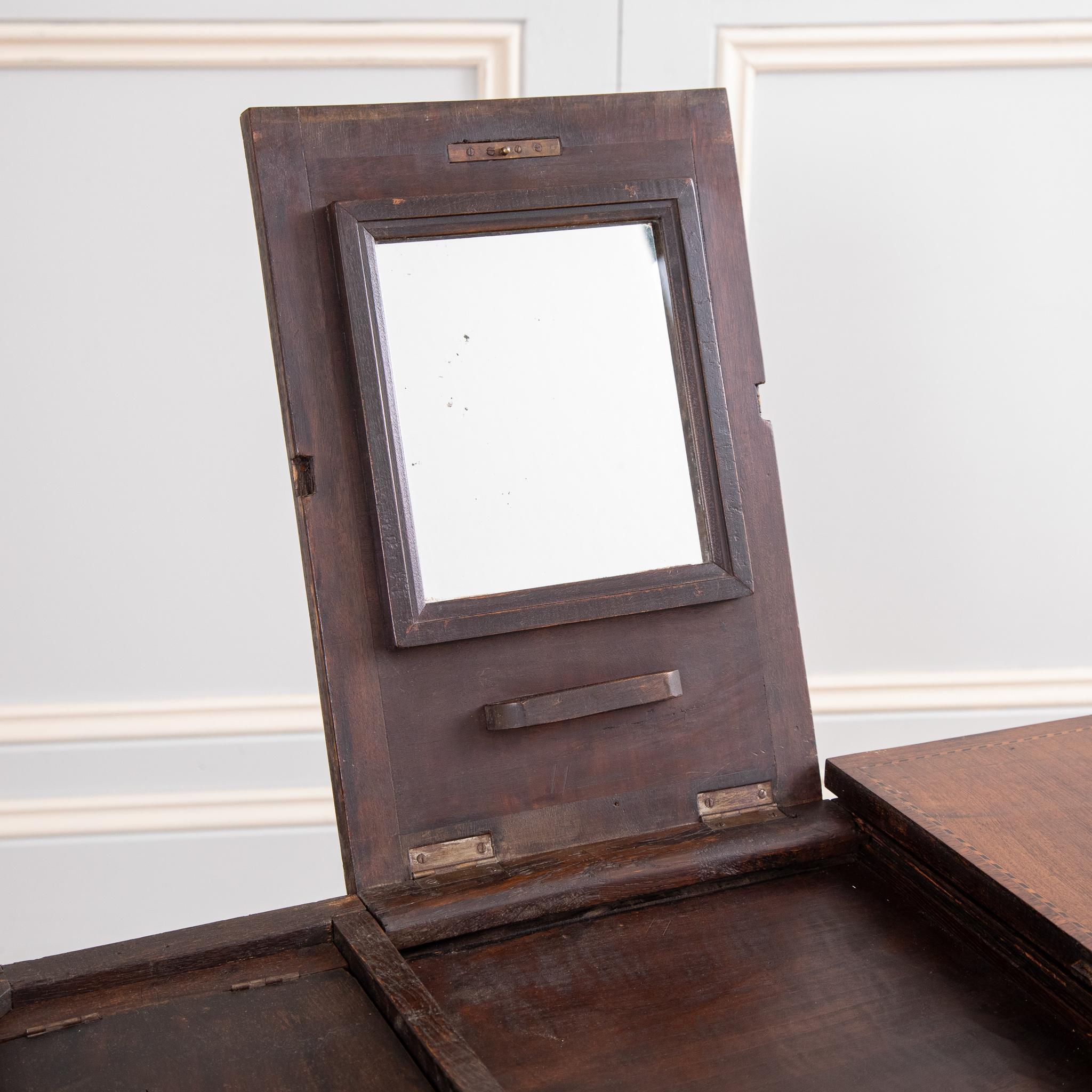 19th Century Marquetry Vanity Desk / Coiffeuse / Table De Toilette  11